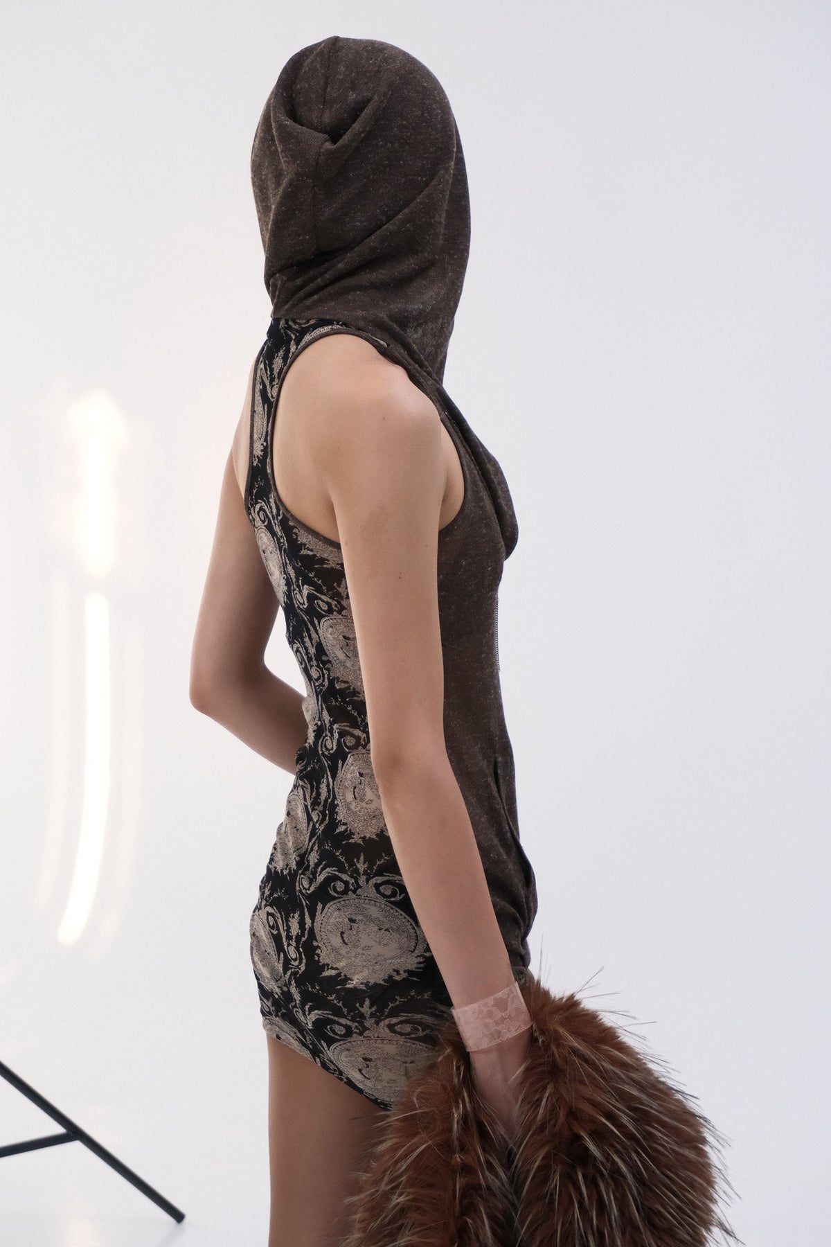 Deconstructed Hooded Tank Top