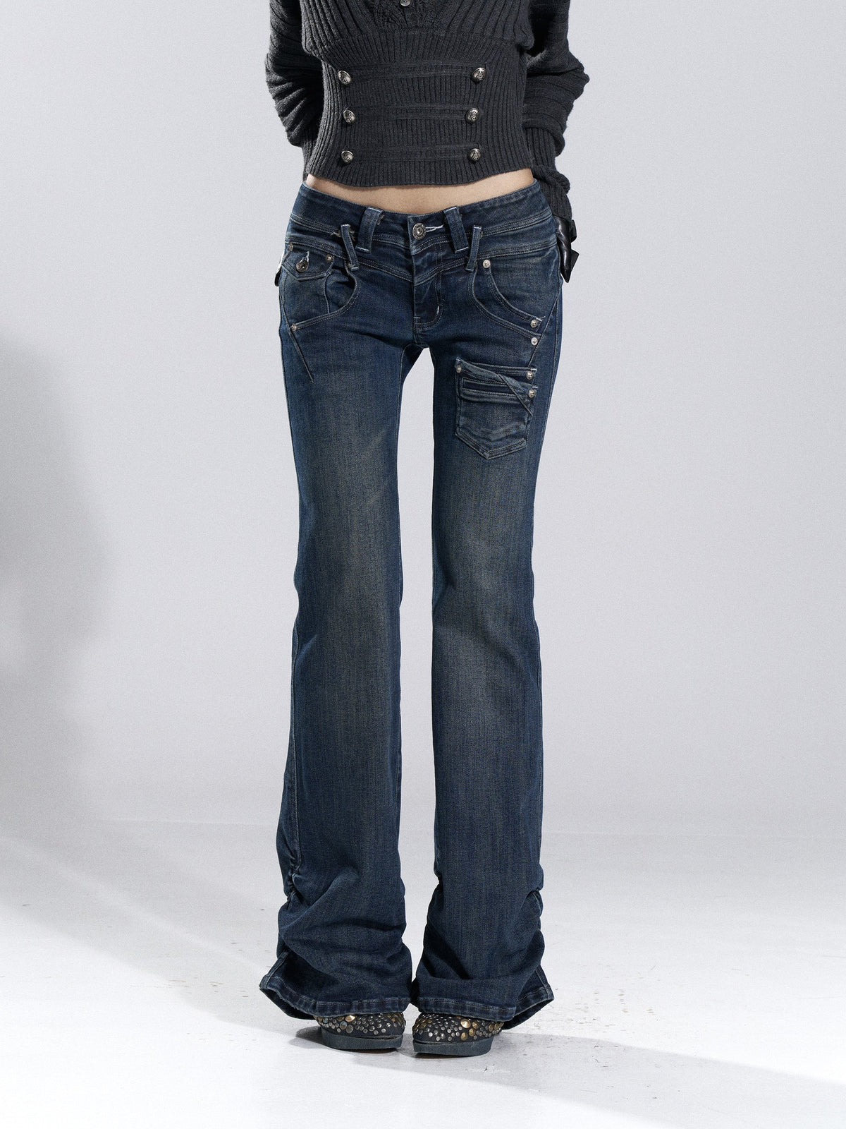 Fade Chain Denim Pants