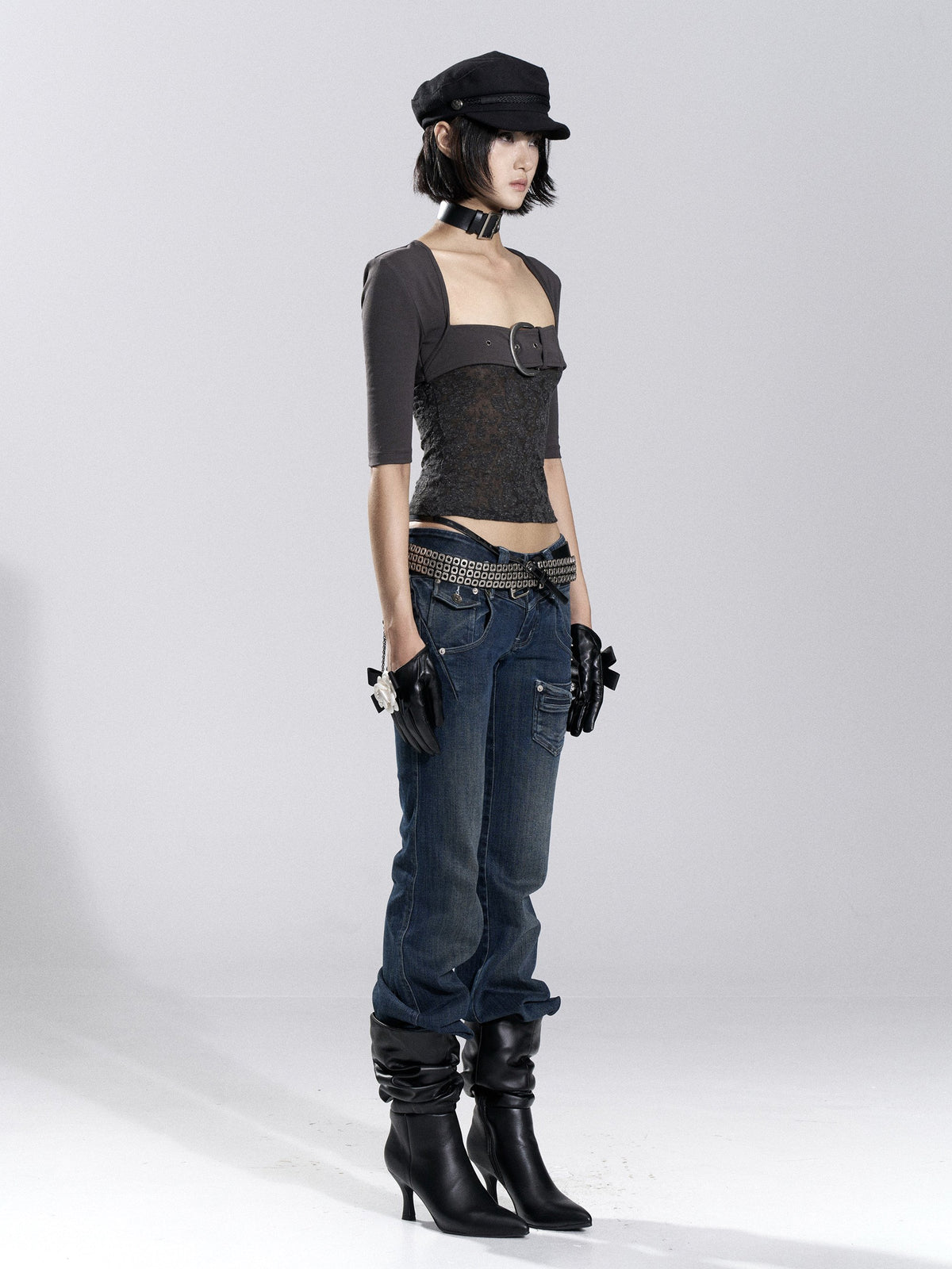 Fade Chain Denim Pants