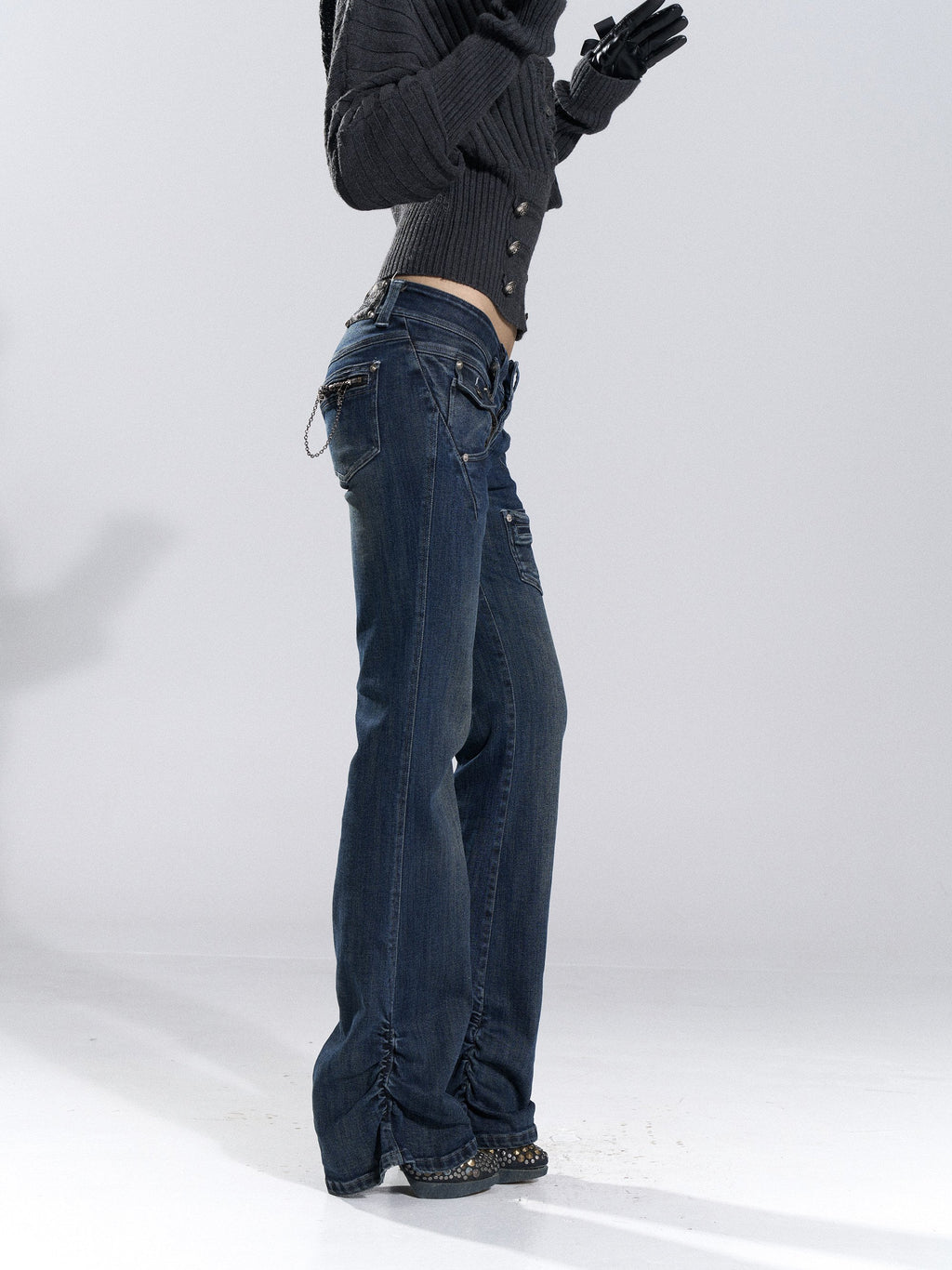 Fade Chain Denim Pants