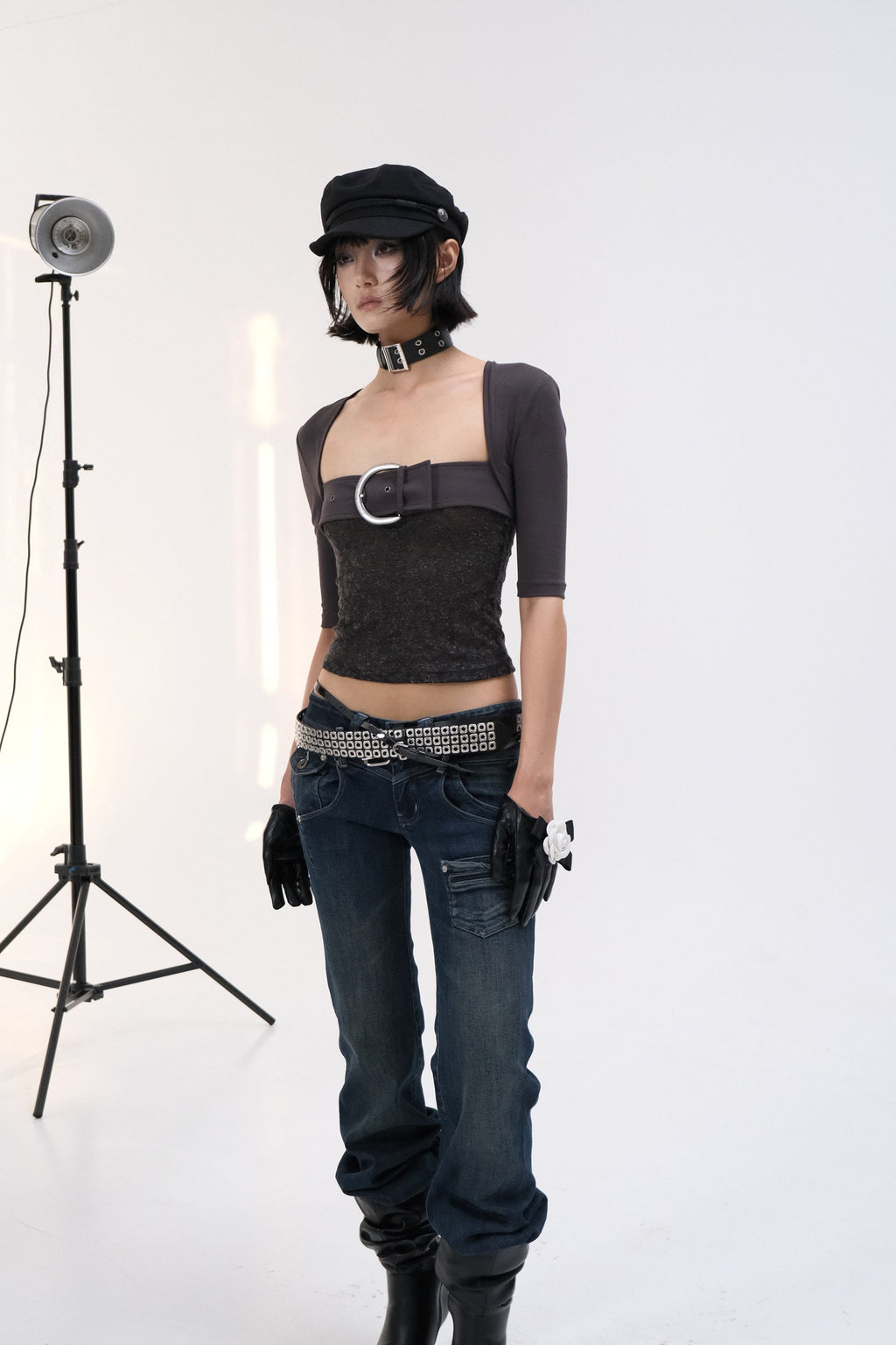 Fade Chain Denim Pants