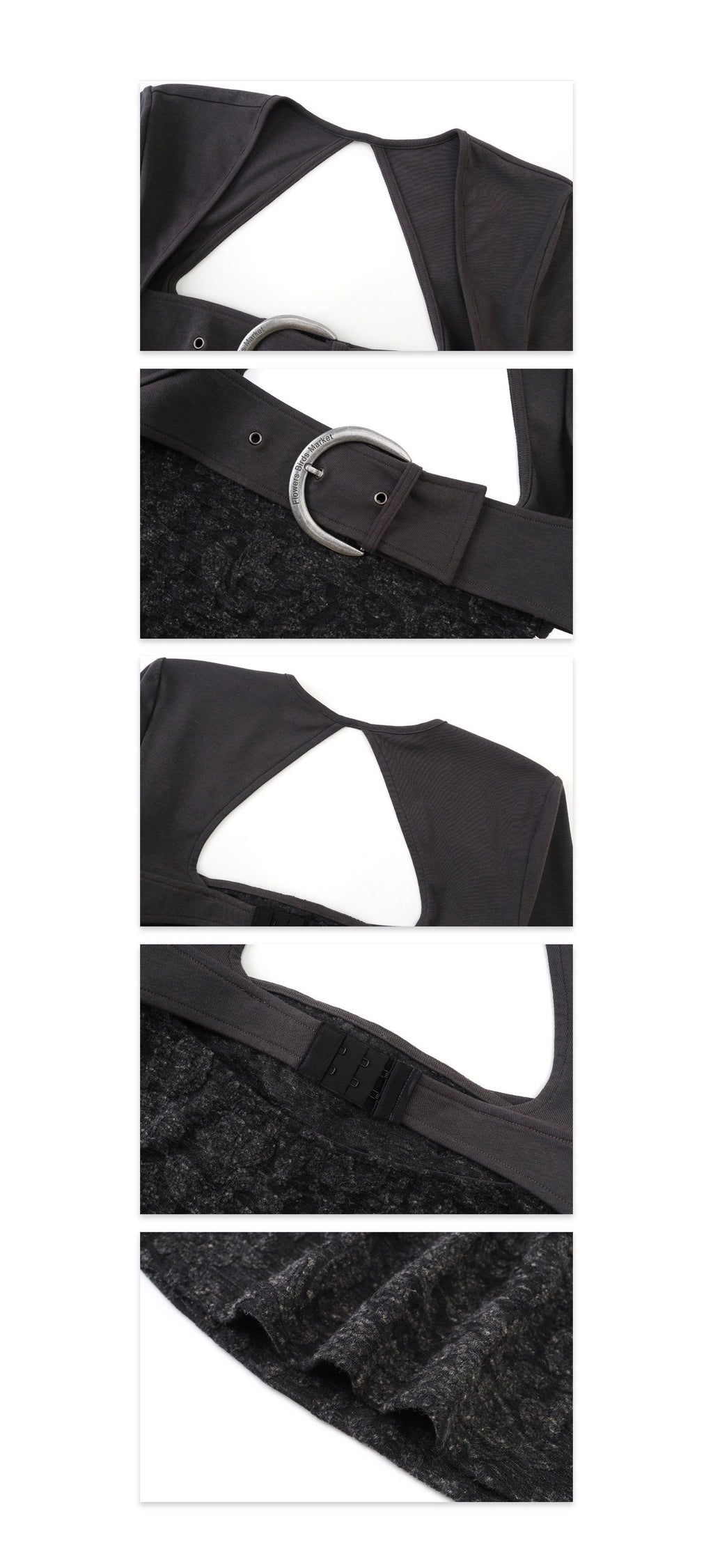Patchwork Buckle Sleek Top