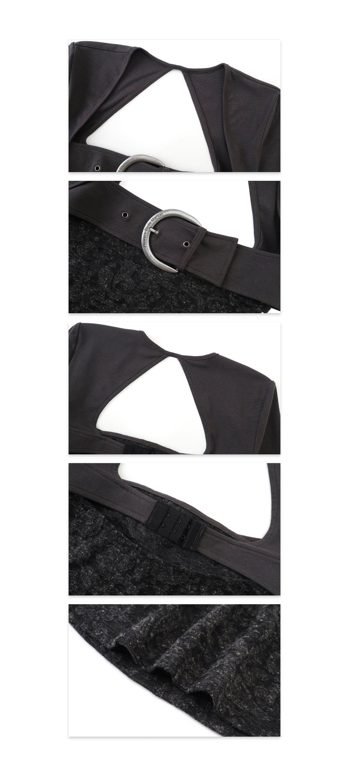 Patchwork Buckle Sleek Top