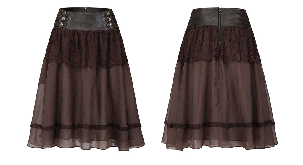 Nocturne Lace Panel Skirt