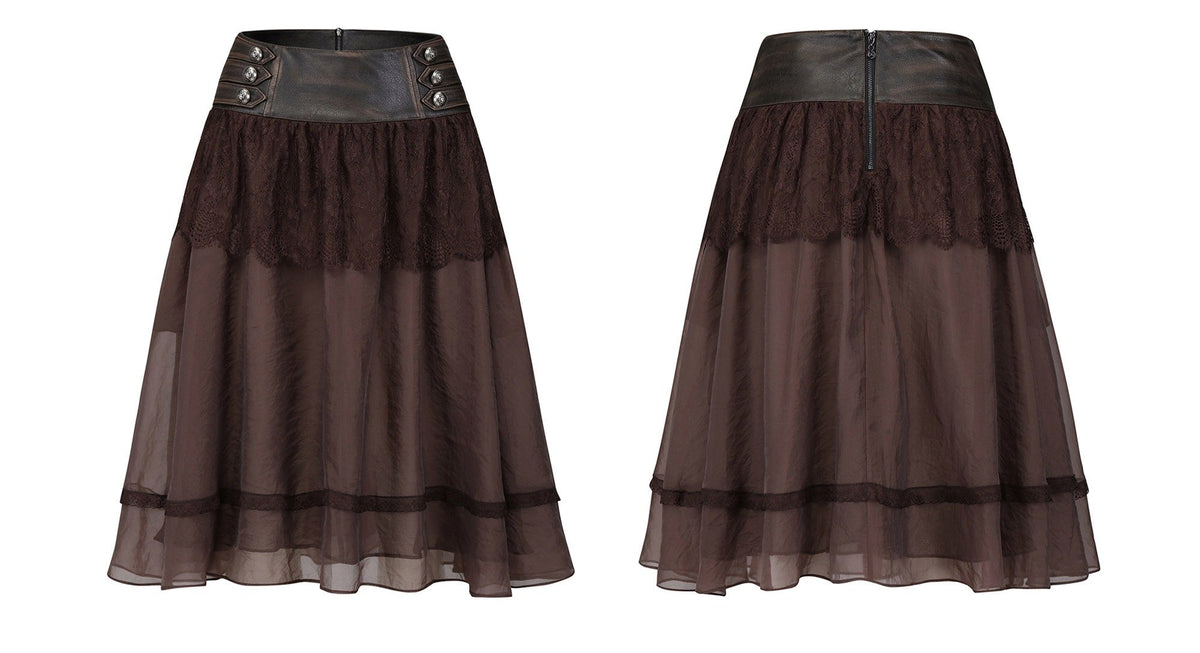 Nocturne Lace Panel Skirt