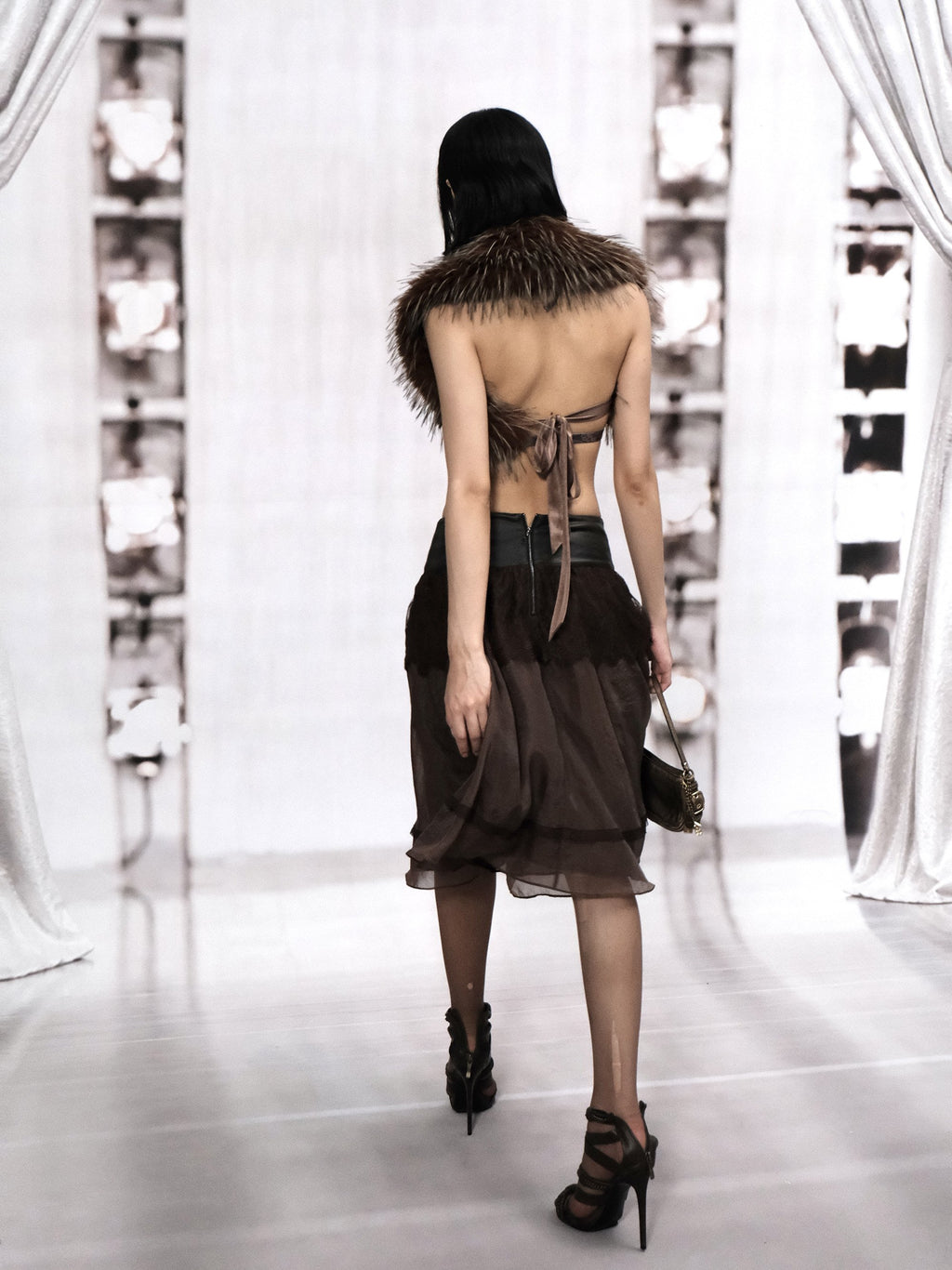 Nocturne Lace Panel Skirt