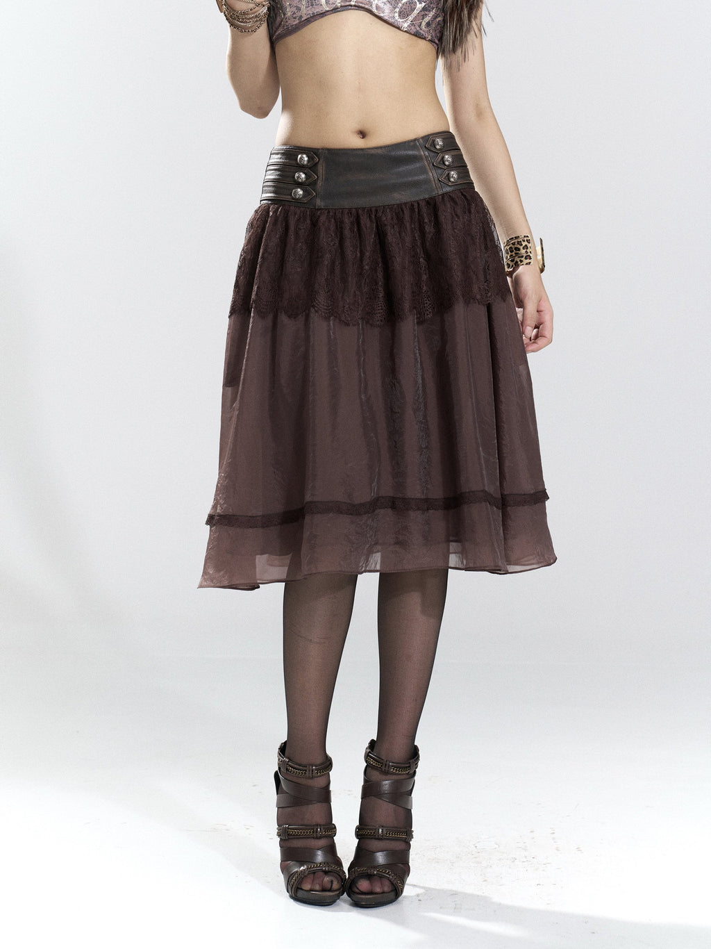 Nocturne Lace Panel Skirt