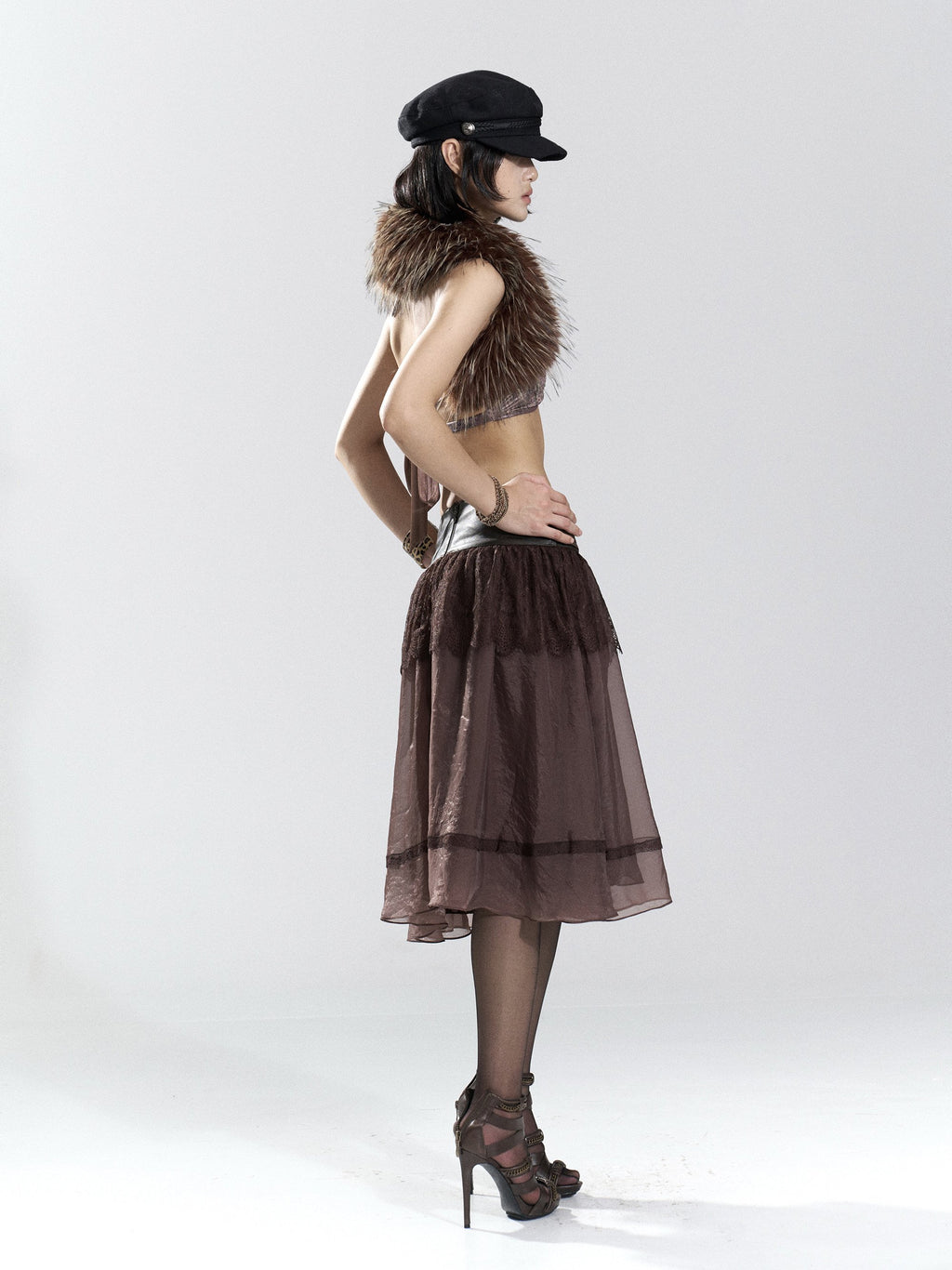 Nocturne Lace Panel Skirt