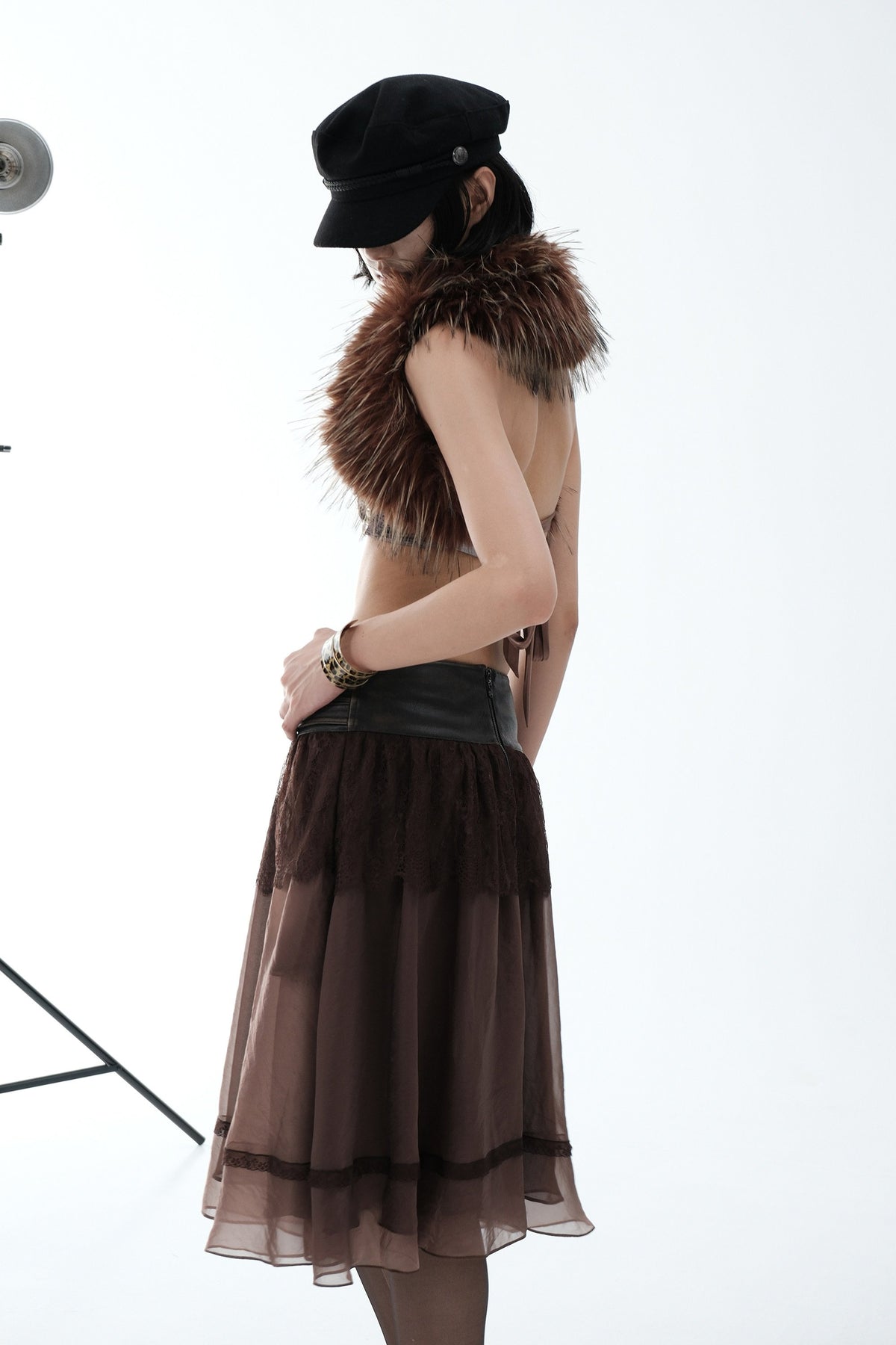 Nocturne Lace Panel Skirt