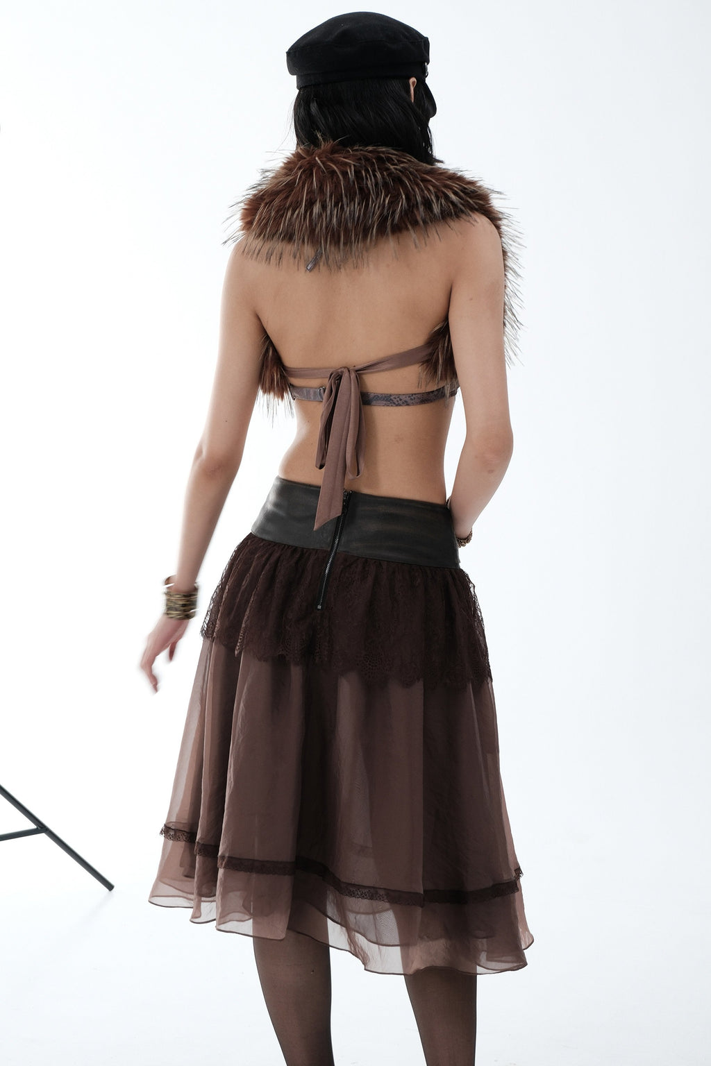 Nocturne Lace Panel Skirt