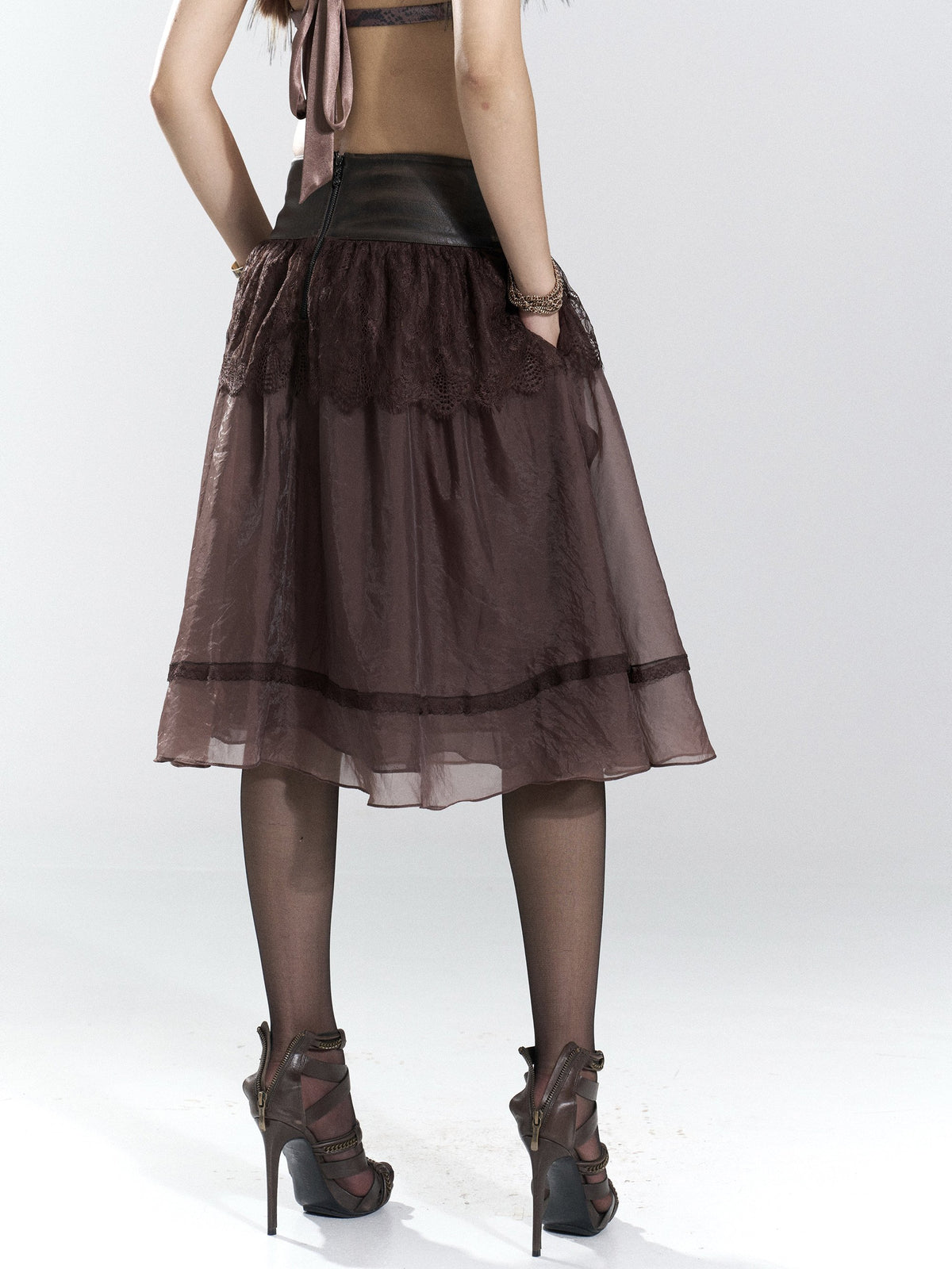 Nocturne Lace Panel Skirt