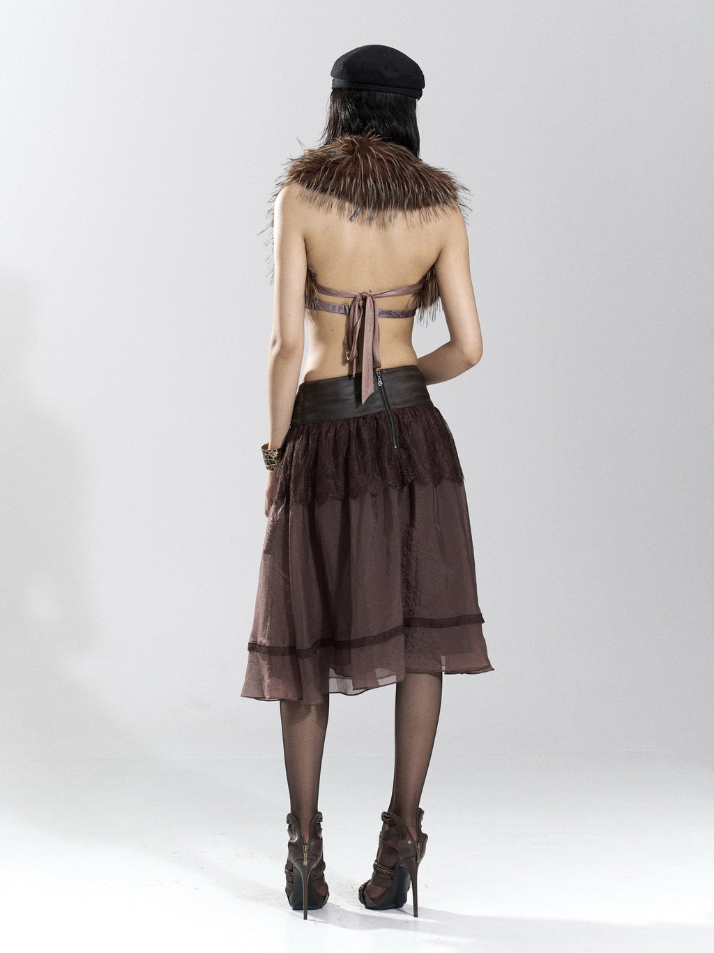 Nocturne Lace Panel Skirt