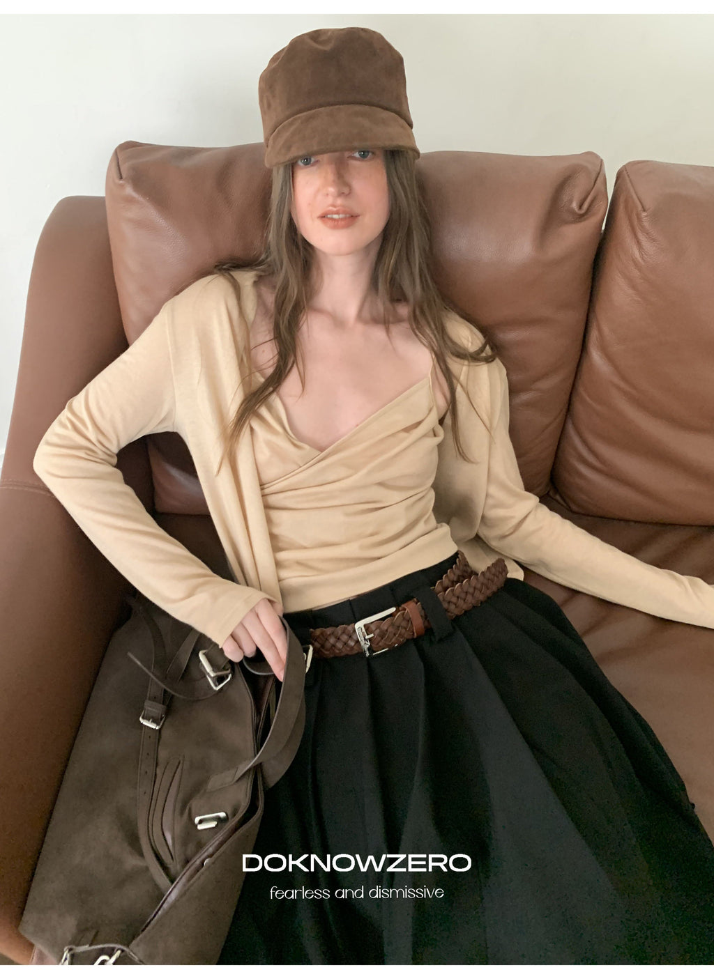 Draped Cross Tank Cardigan Set