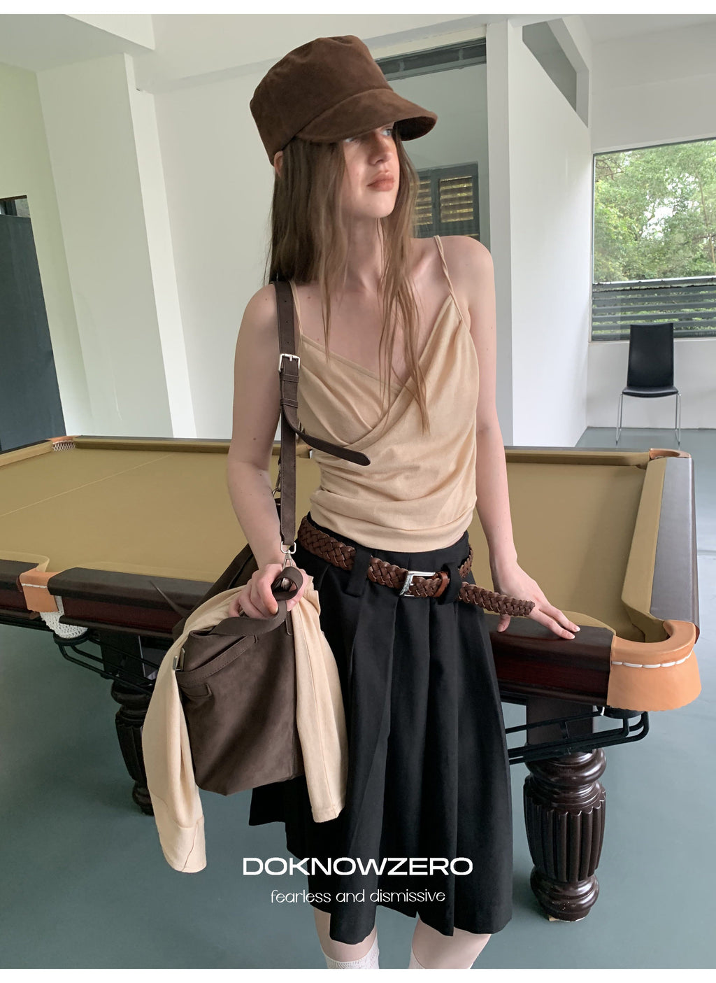 Draped Cross Tank Cardigan Set