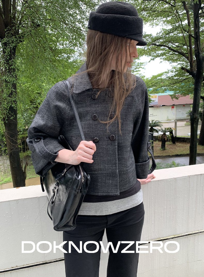 Structured Cuff Crop Jacket