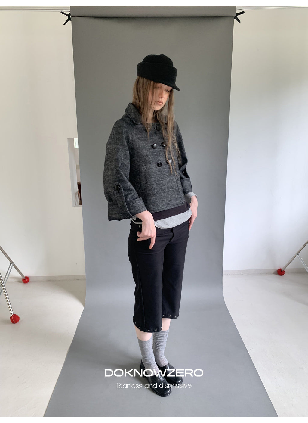 Structured Cuff Crop Jacket