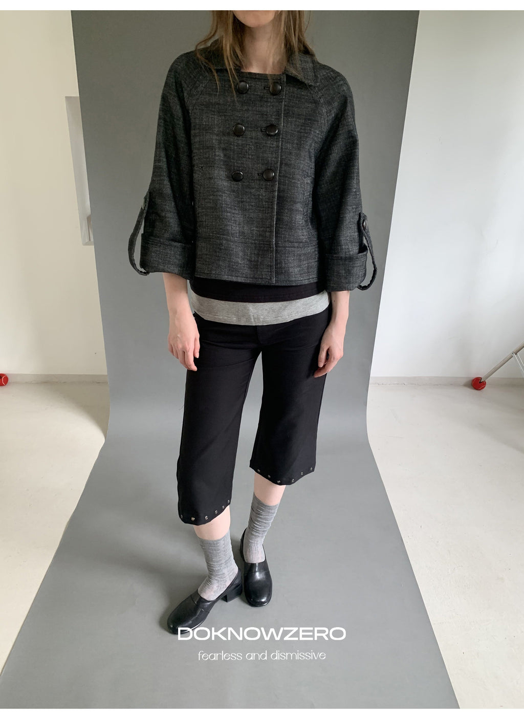 Structured Cuff Crop Jacket