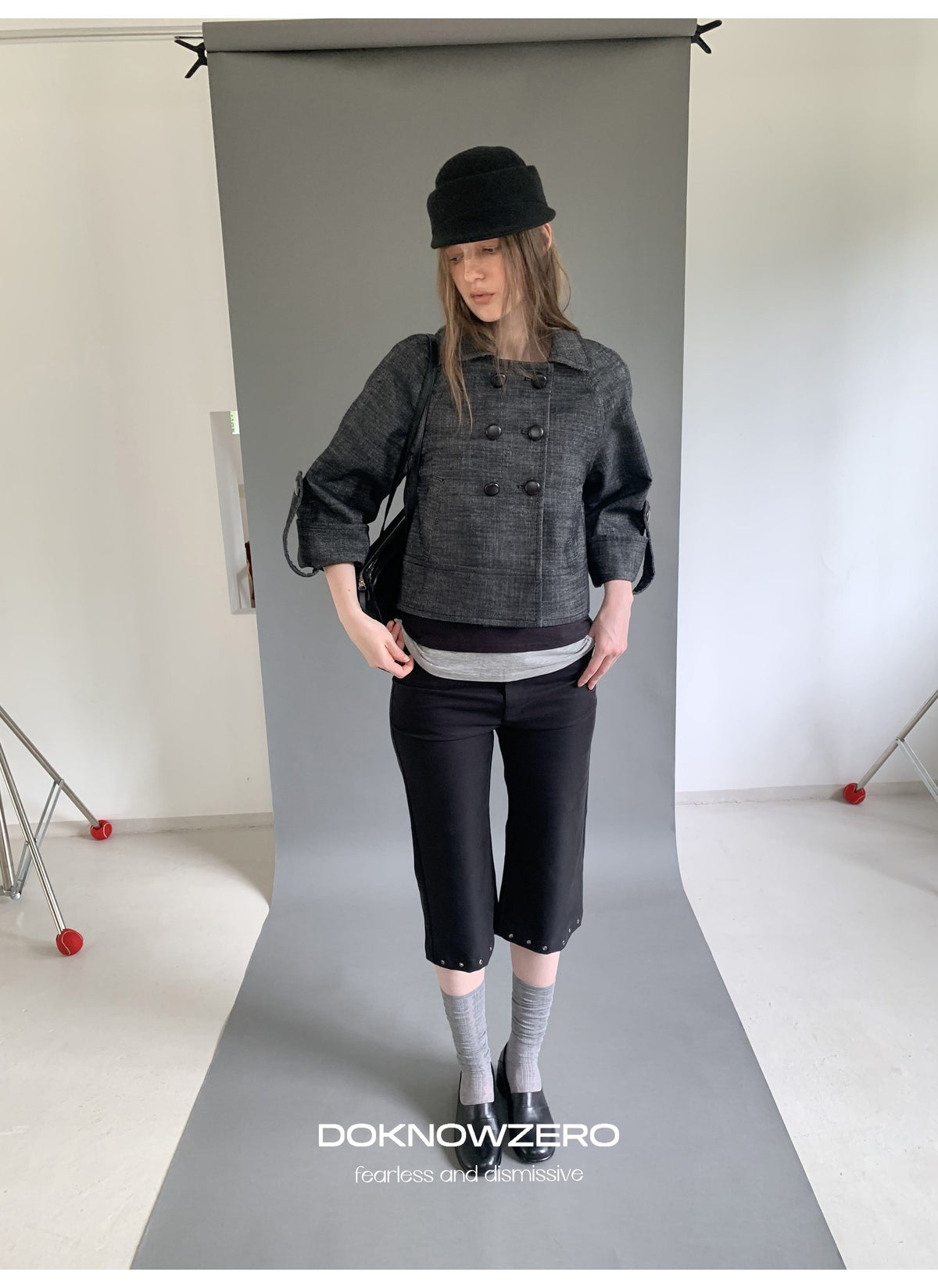 Structured Cuff Crop Jacket
