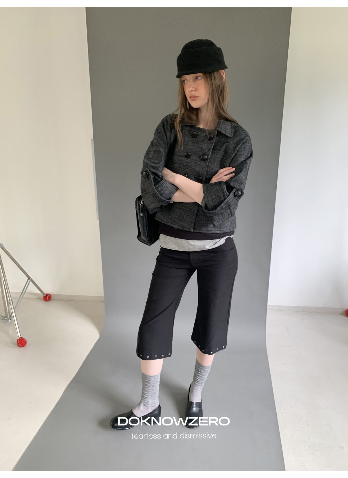 Structured Cuff Crop Jacket