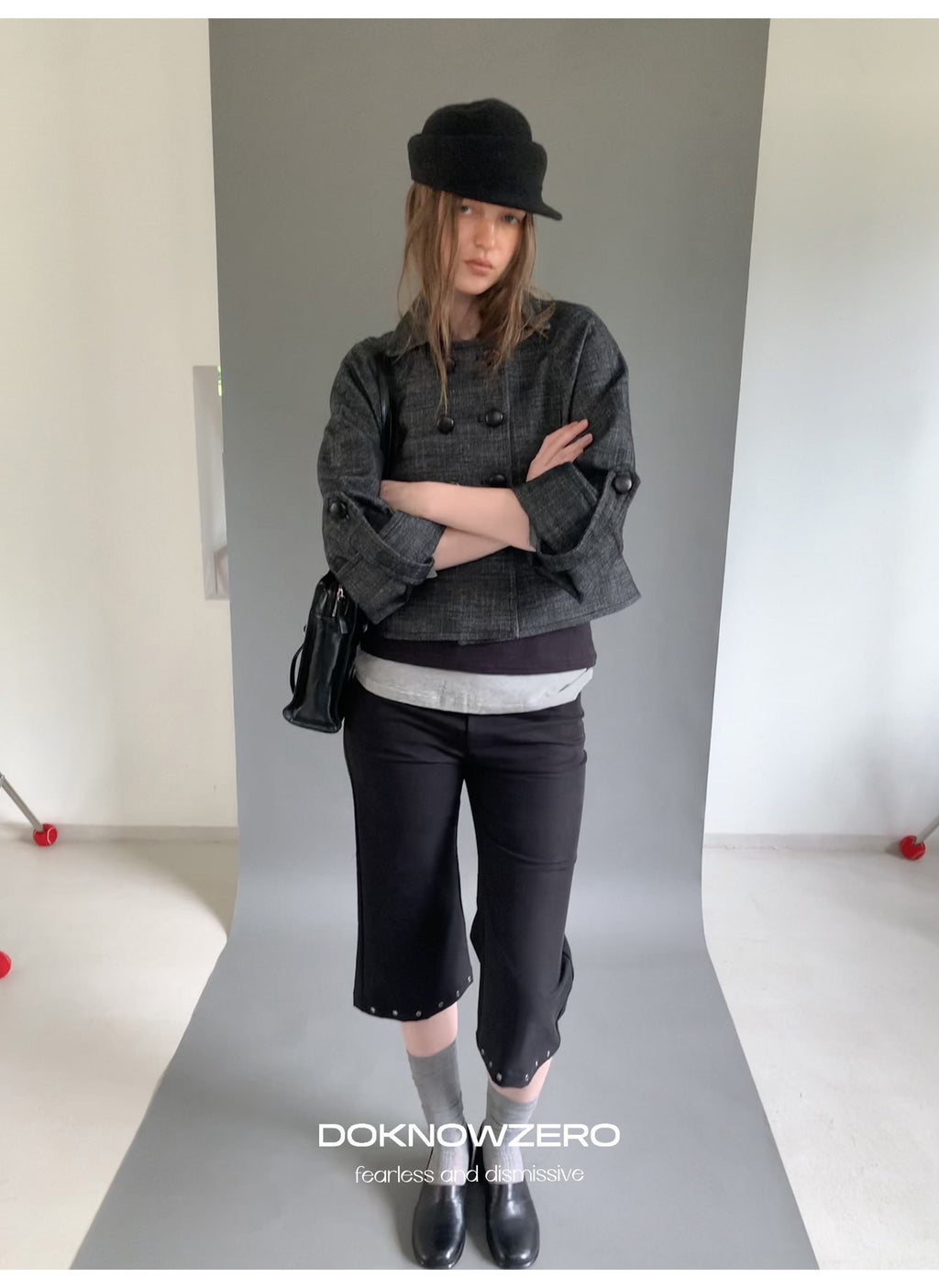 Structured Cuff Crop Jacket