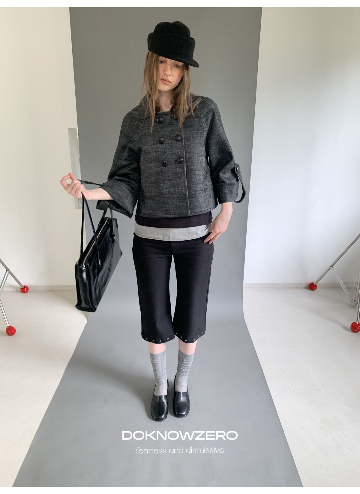 Structured Cuff Crop Jacket
