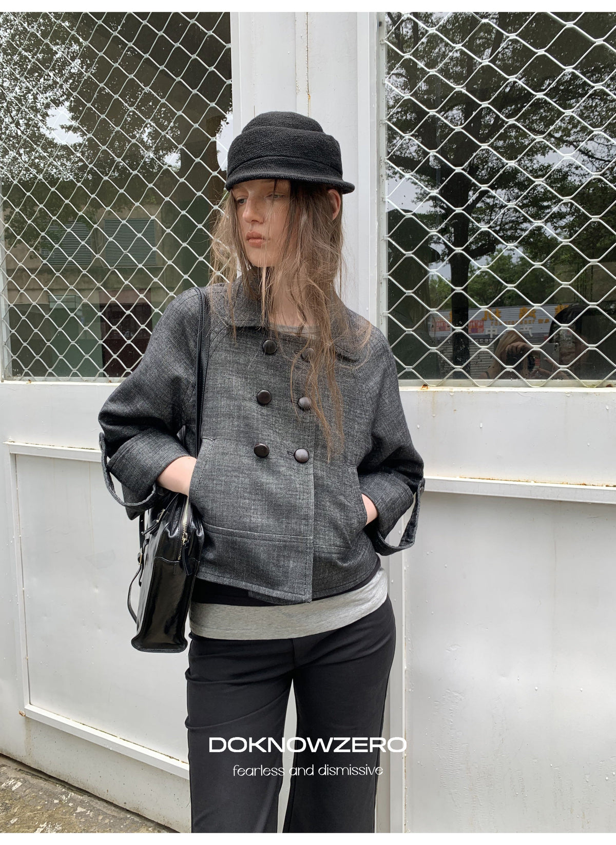 Structured Cuff Crop Jacket