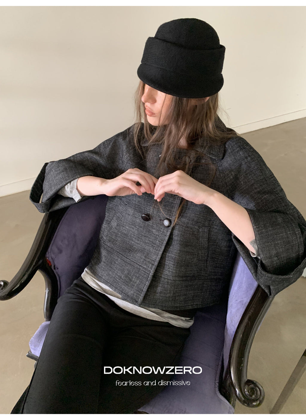 Structured Cuff Crop Jacket