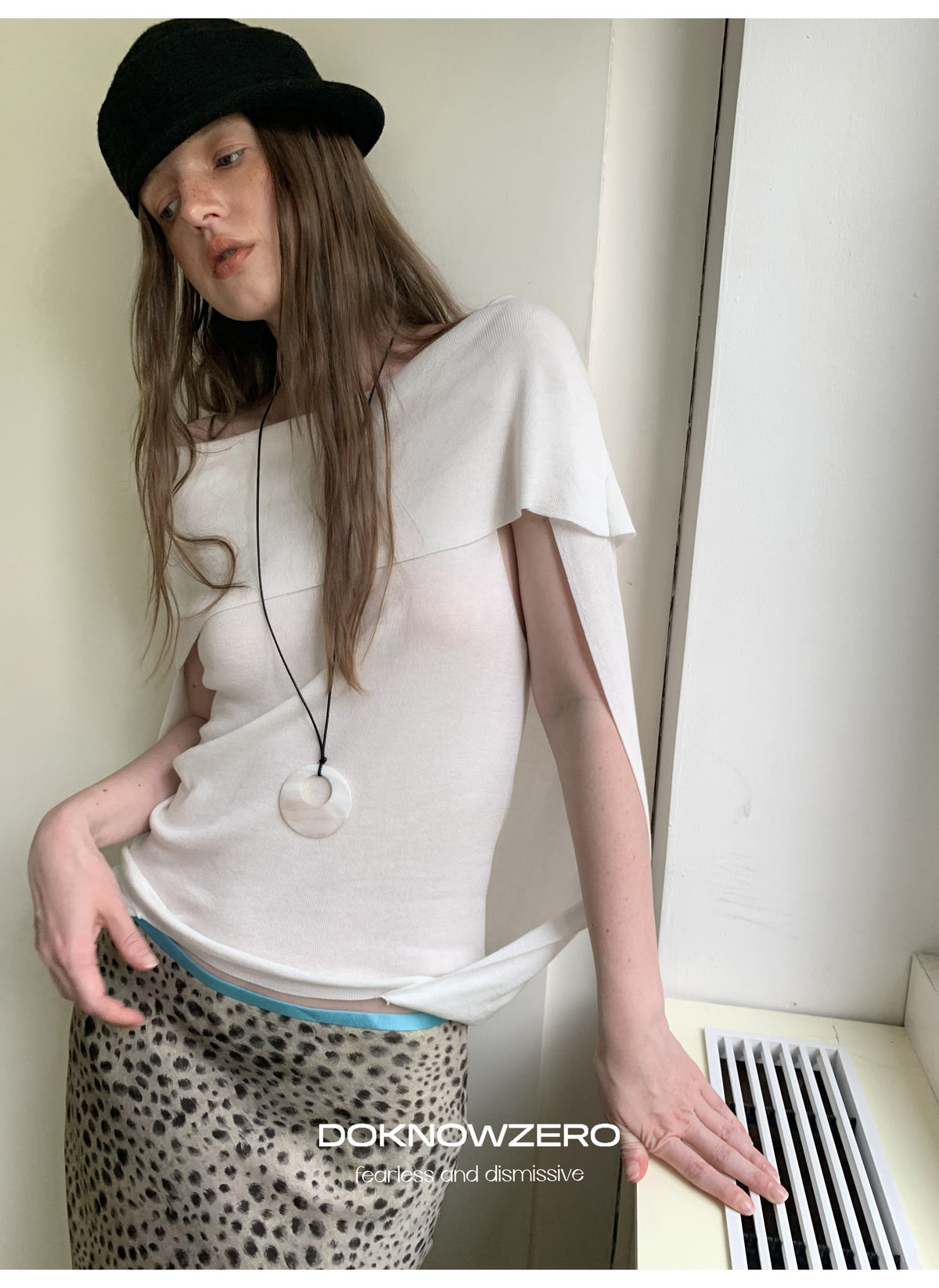 Leopard Sheen Straight Skirt