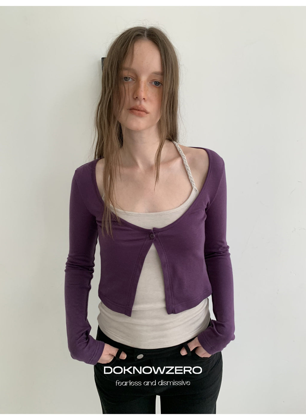 Twist Strap Layered Top Set (2color)
