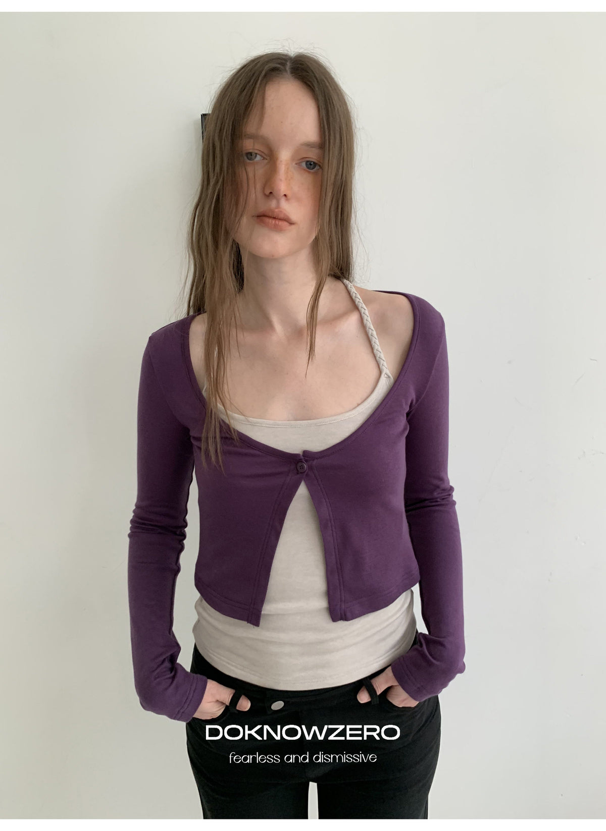 Twist Strap Layered Top Set (2color)