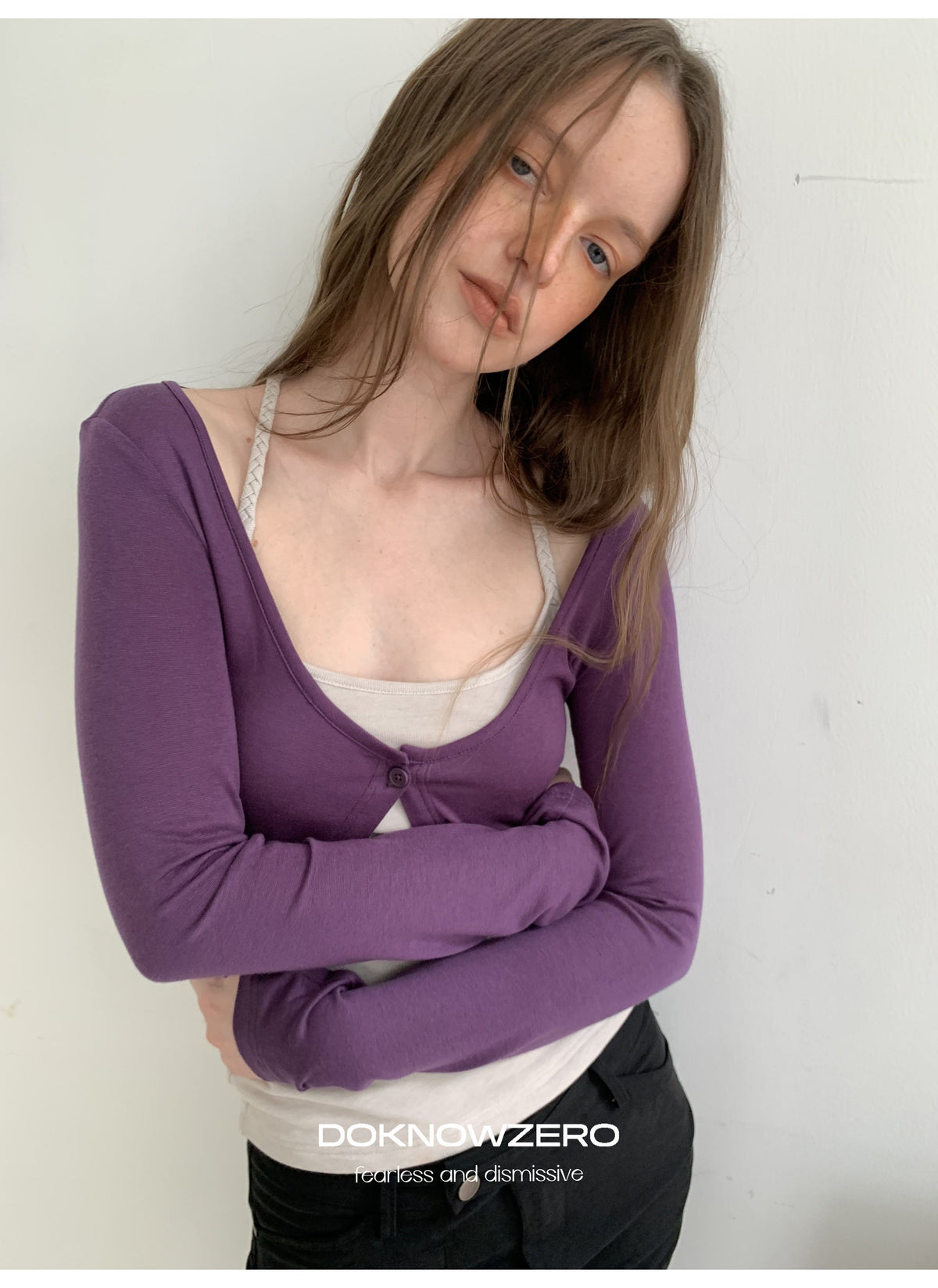 Twist Strap Layered Top Set (2color)