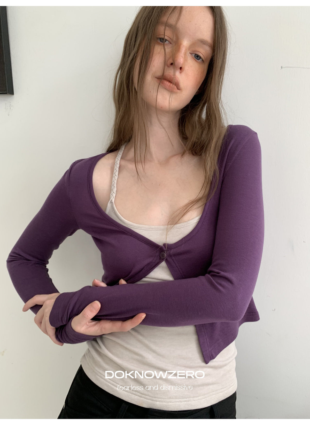 Twist Strap Layered Top Set (2color)
