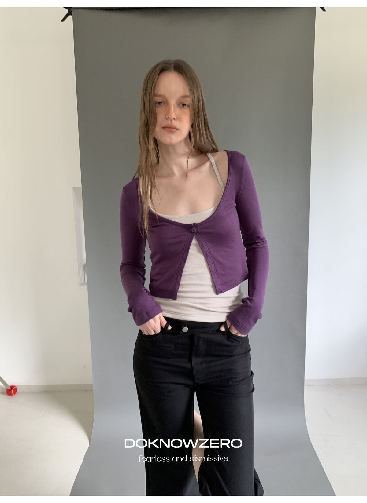 Twist Strap Layered Top Set (2color)