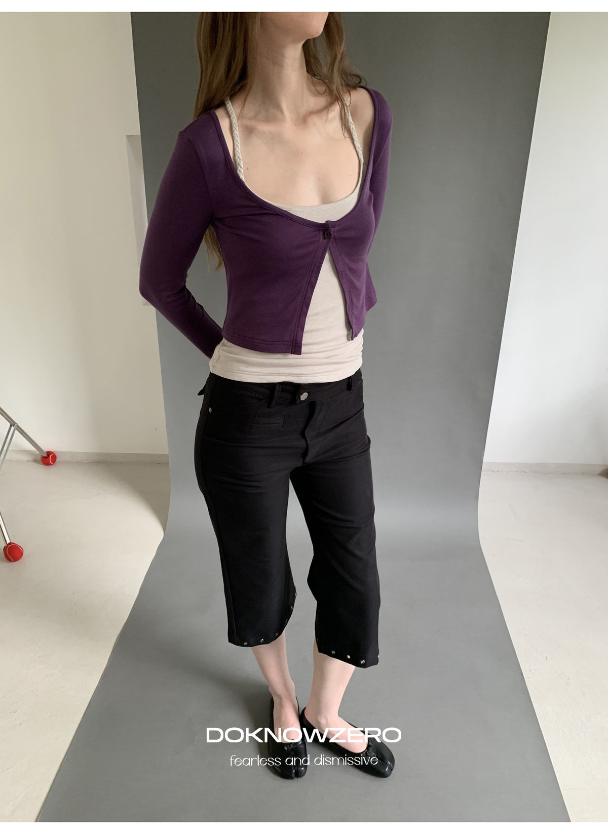 Twist Strap Layered Top Set (2color)