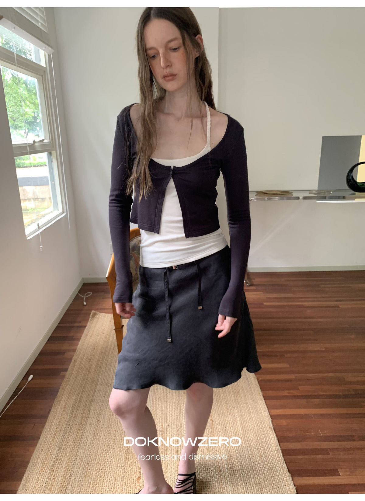 Twist Strap Layered Top Set (2color)