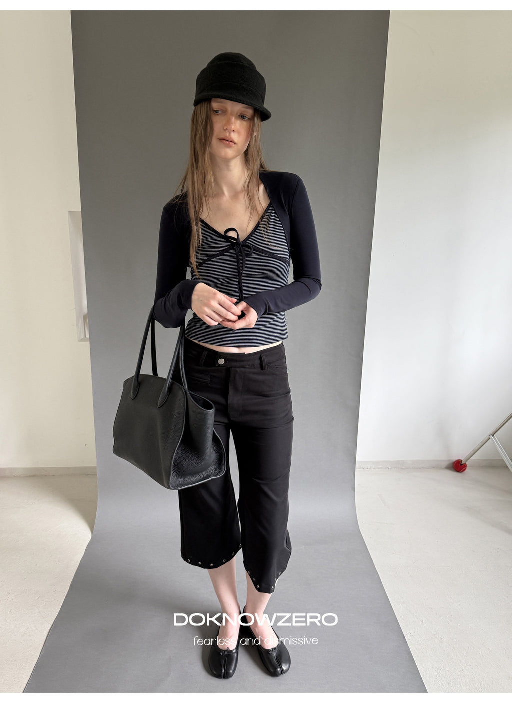 Stripe Tie Front Top