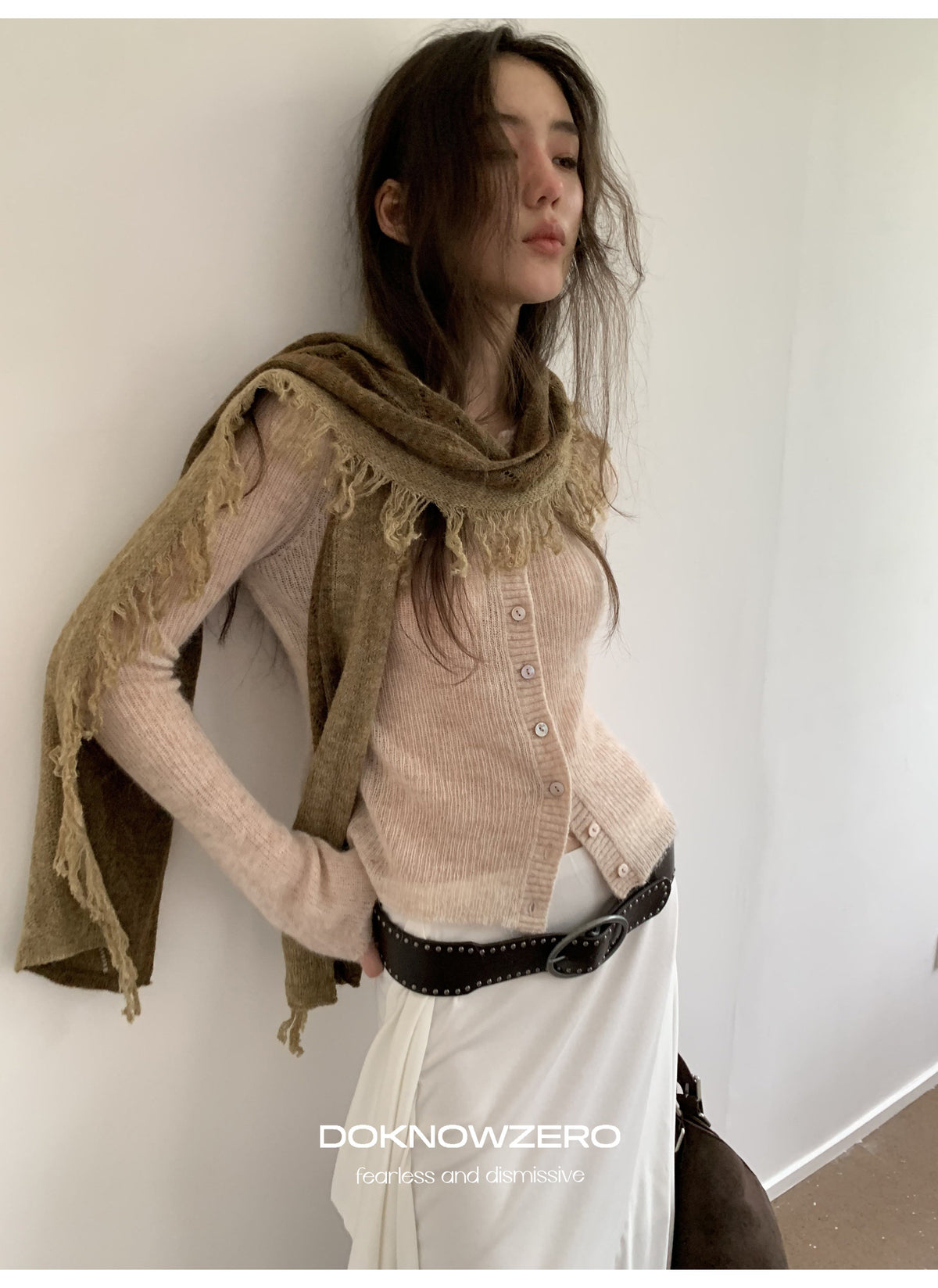 Alpaca Blend Rib Cardigan (2color)