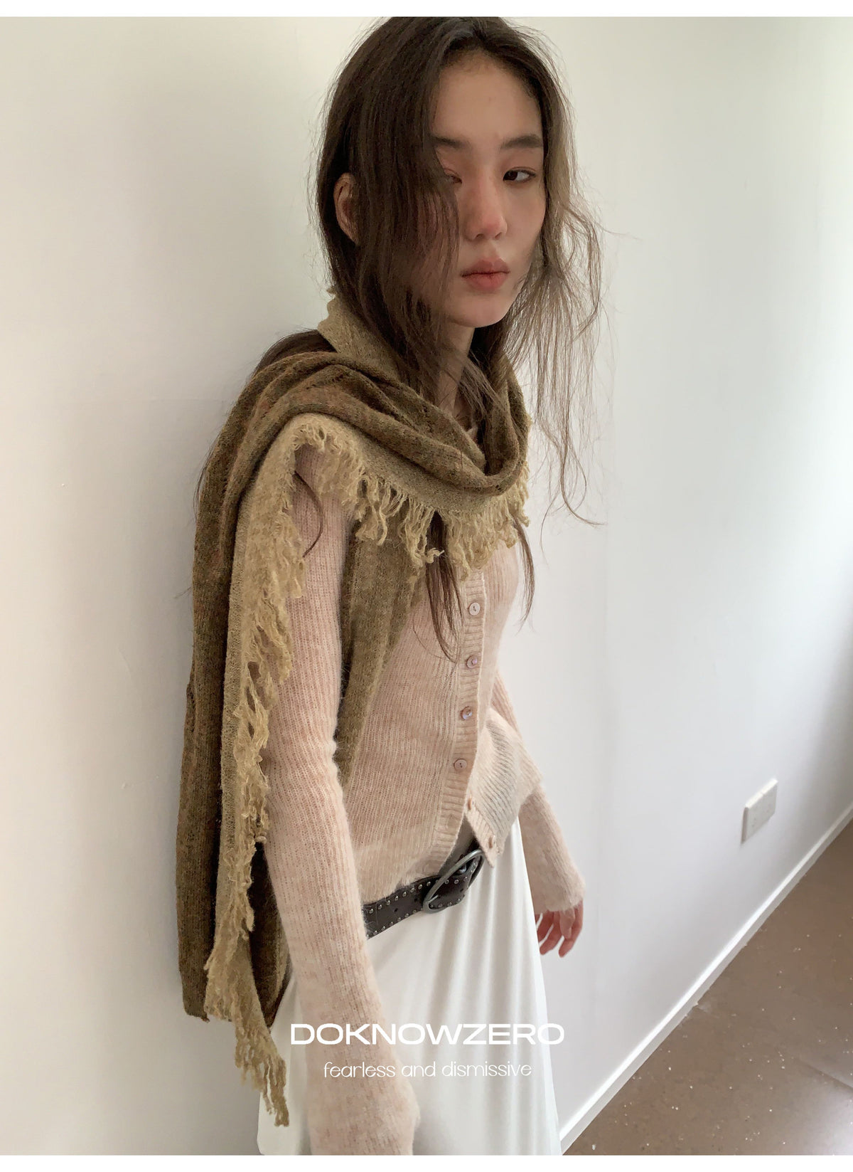 Alpaca Blend Rib Cardigan (2color)