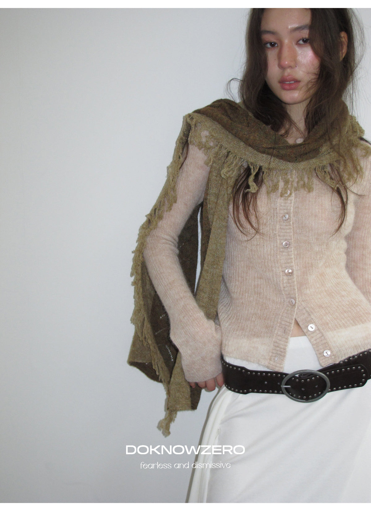 Alpaca Blend Rib Cardigan (2color)