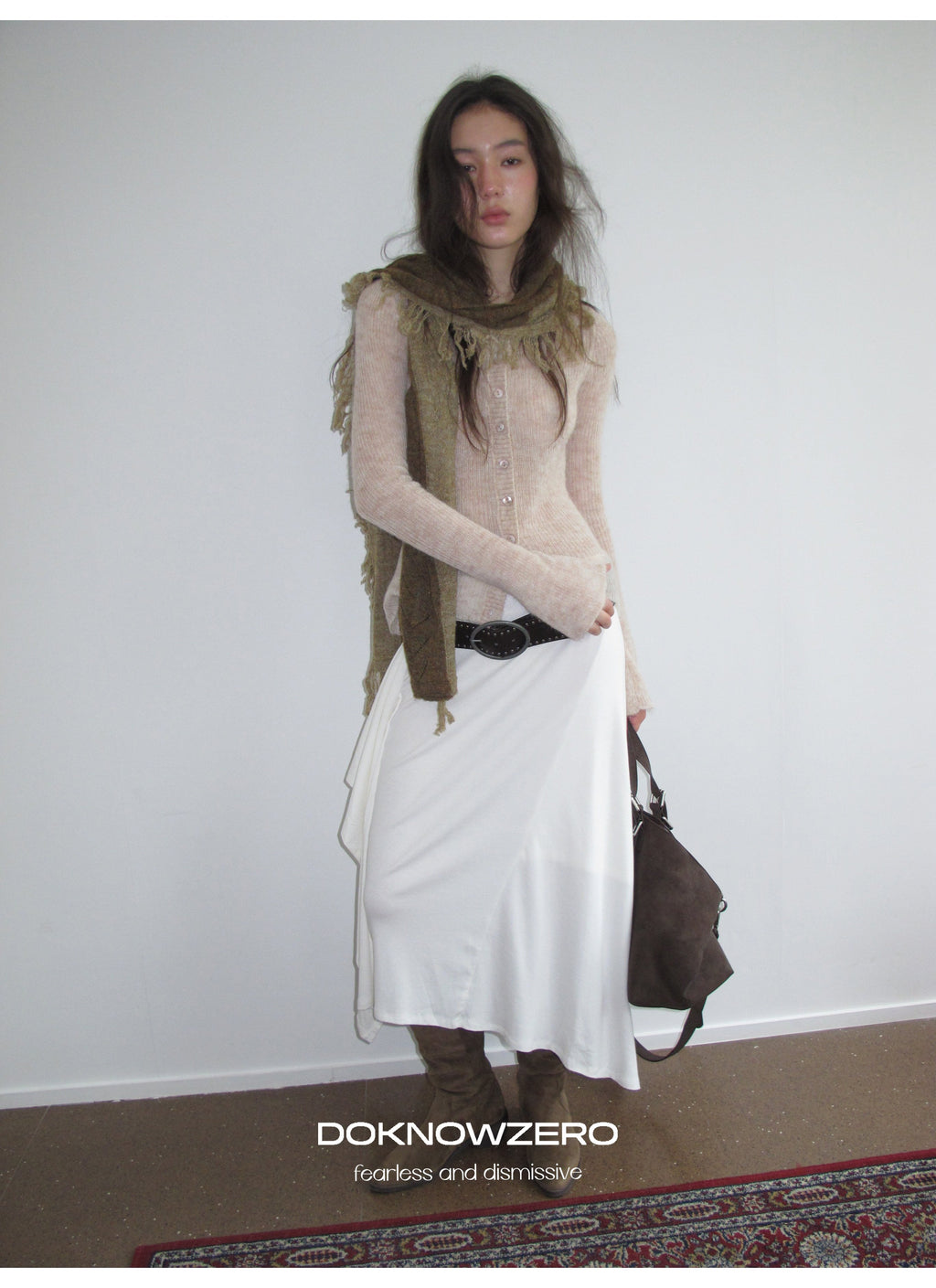 Alpaca Blend Rib Cardigan (2color)