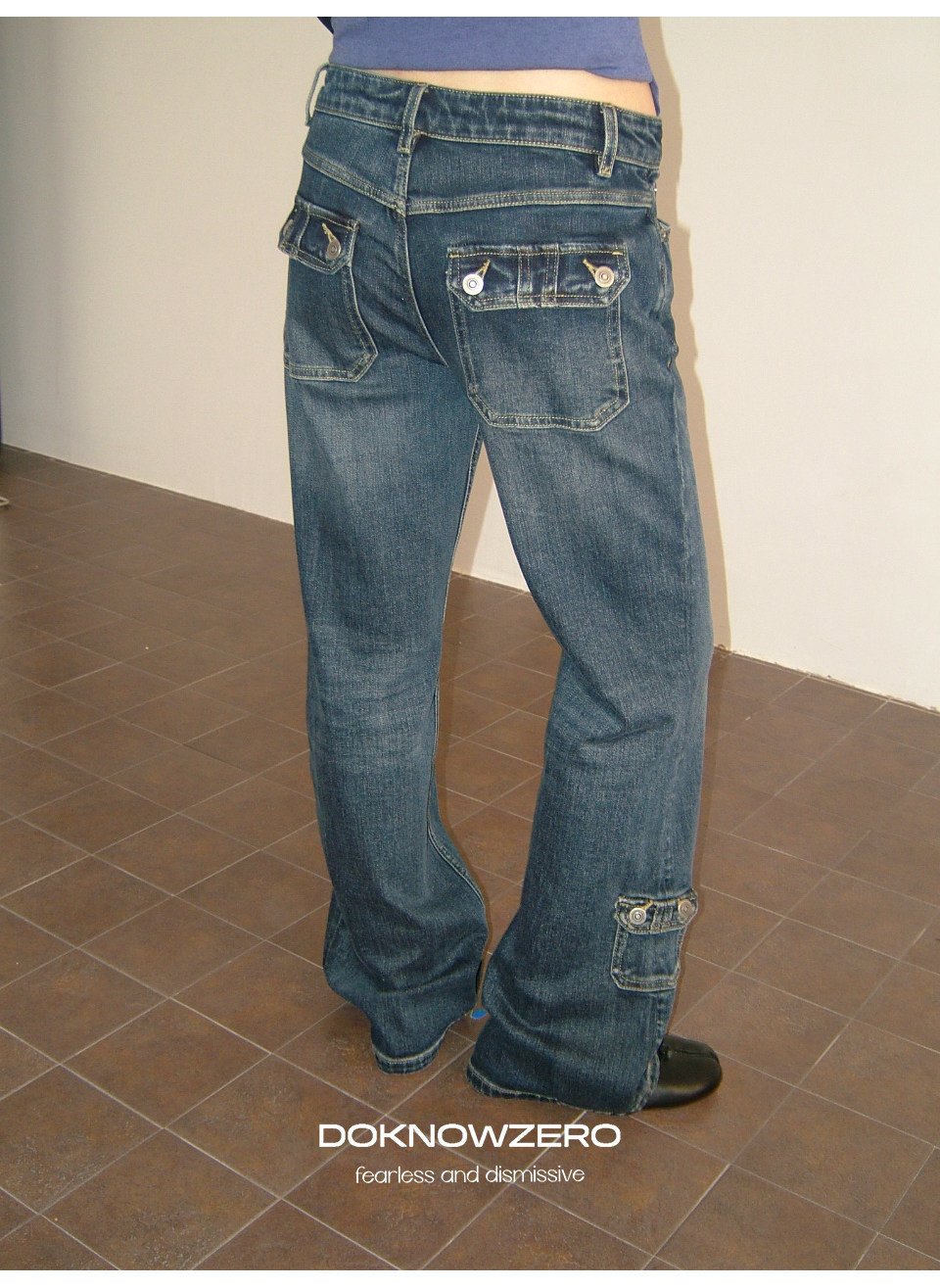 Deep Flare Denim Pants