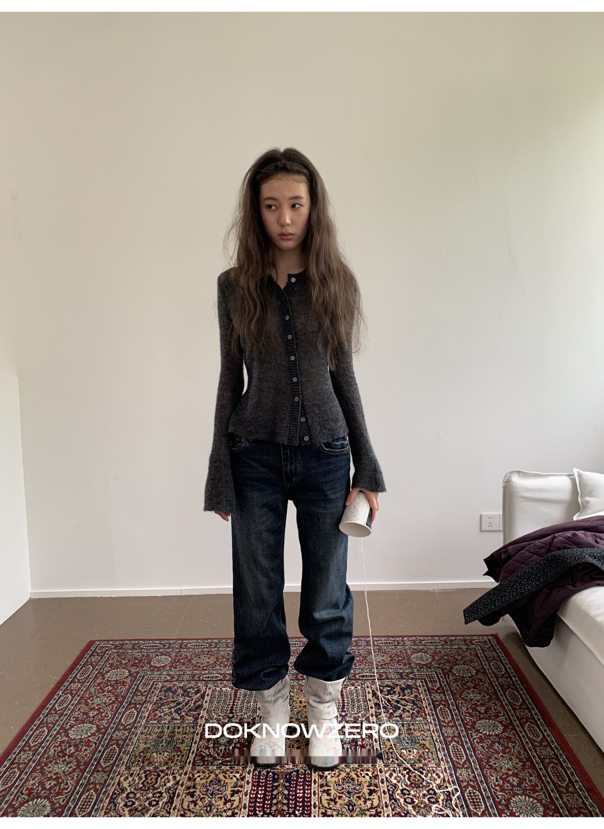 Deep Flare Denim Pants