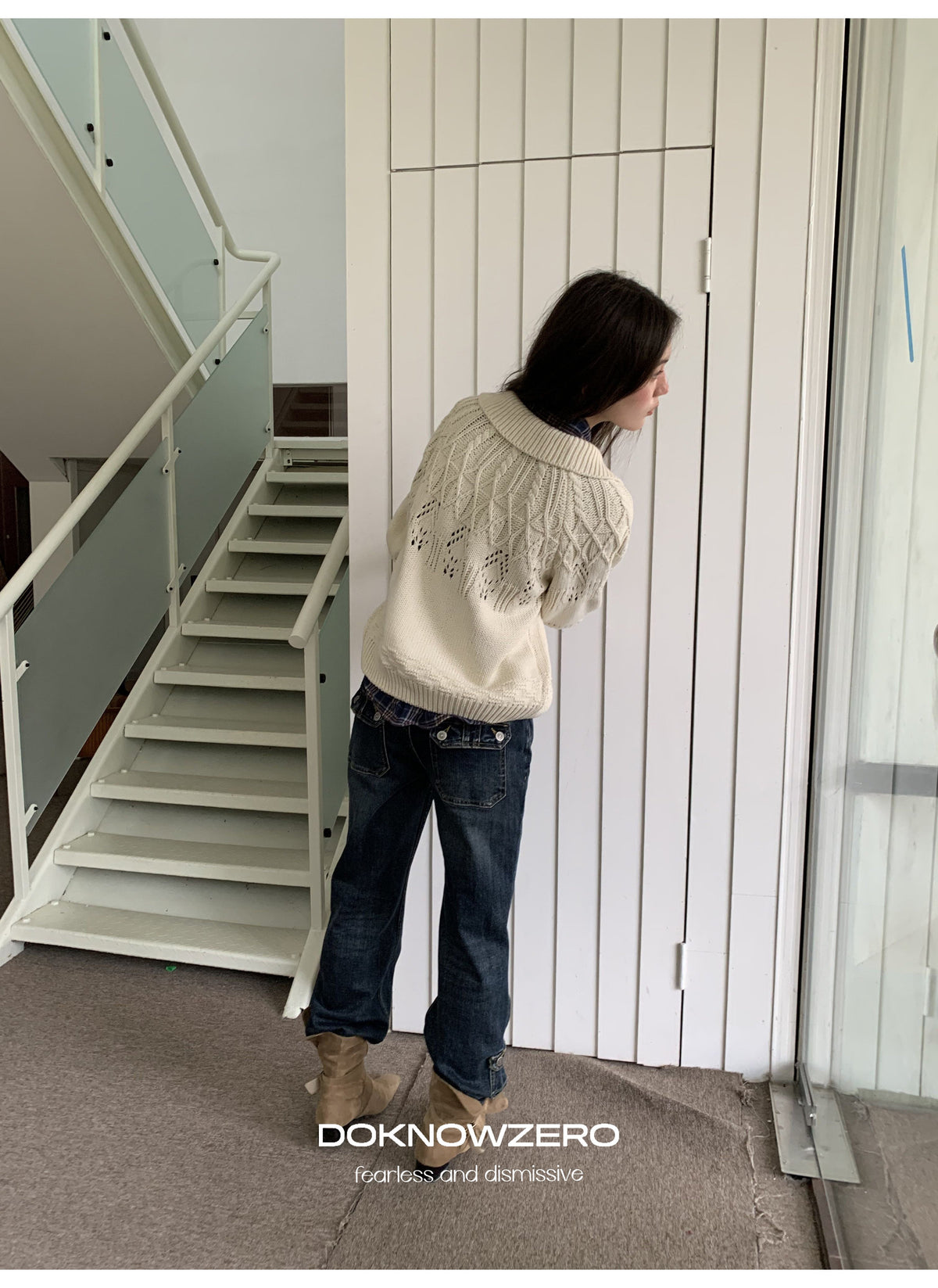 Deep Flare Denim Pants