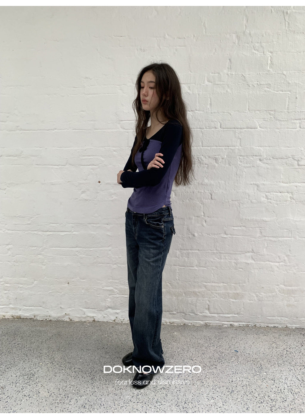 Deep Flare Denim Pants