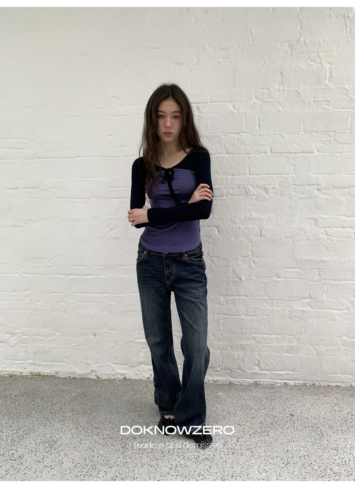 Deep Flare Denim Pants