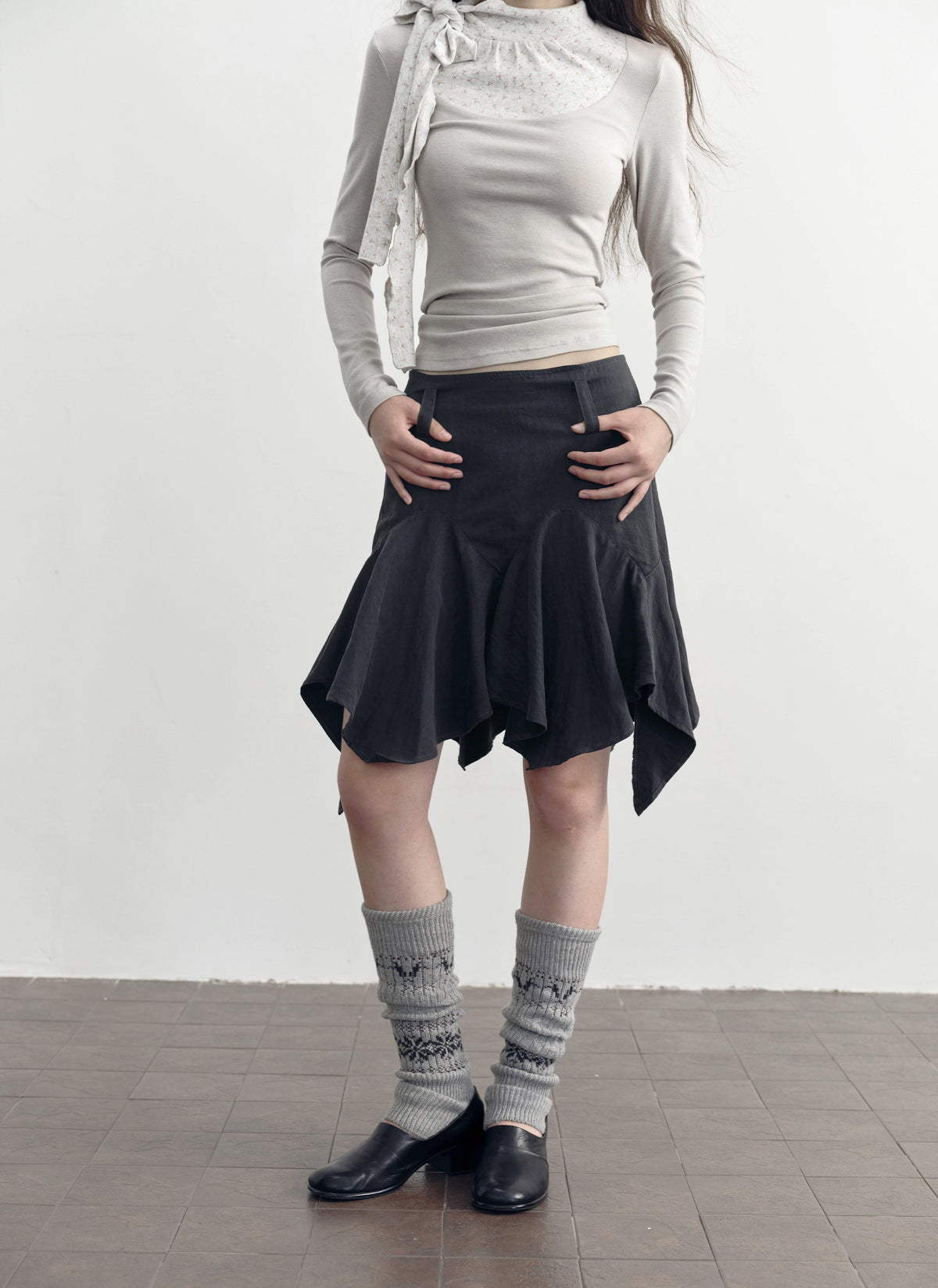 Asymmetry Flare Skirt