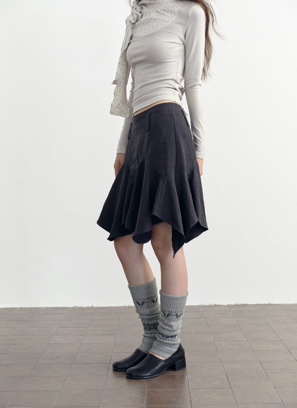 Asymmetry Flare Skirt