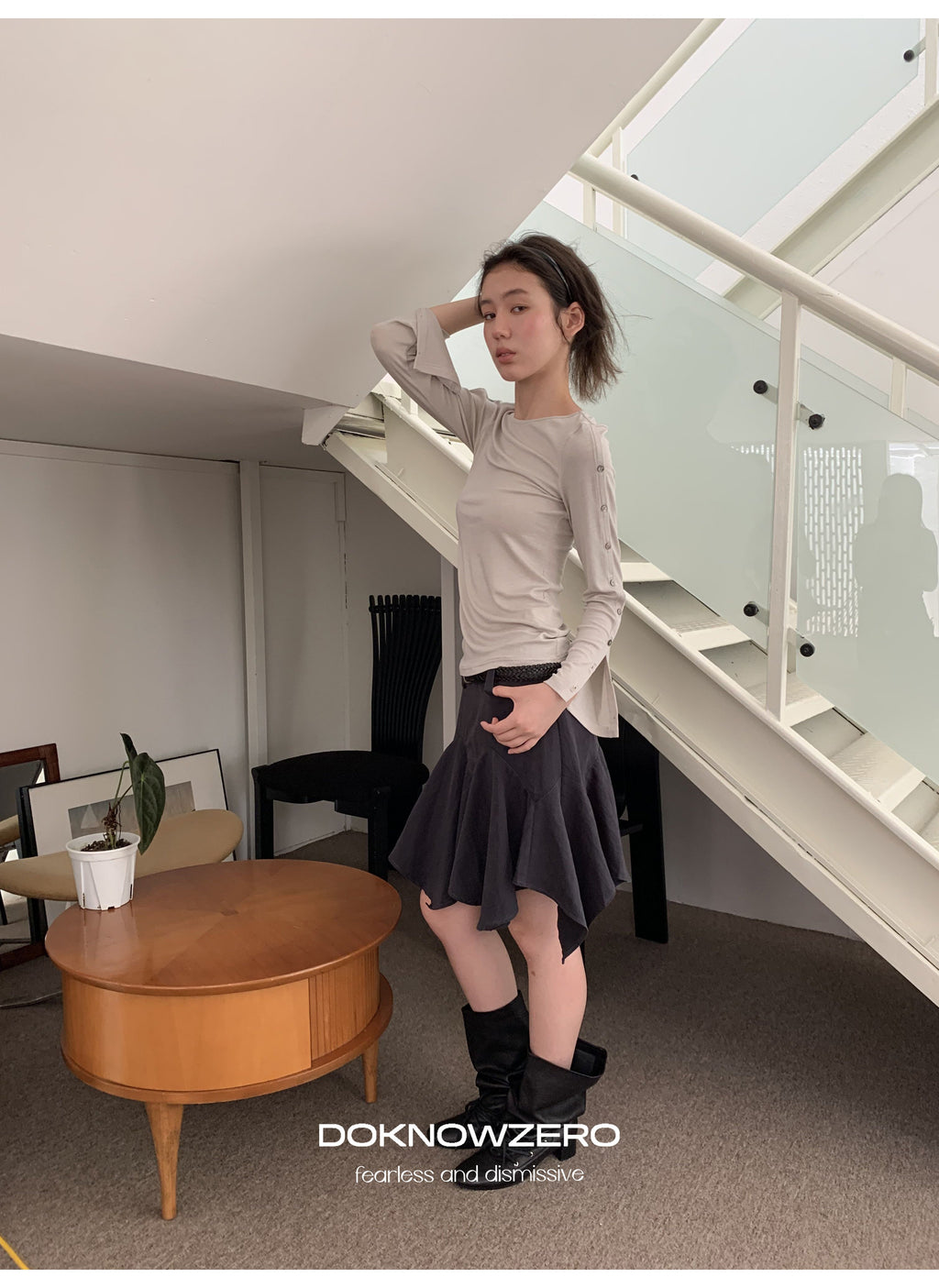 Asymmetry Flare Skirt