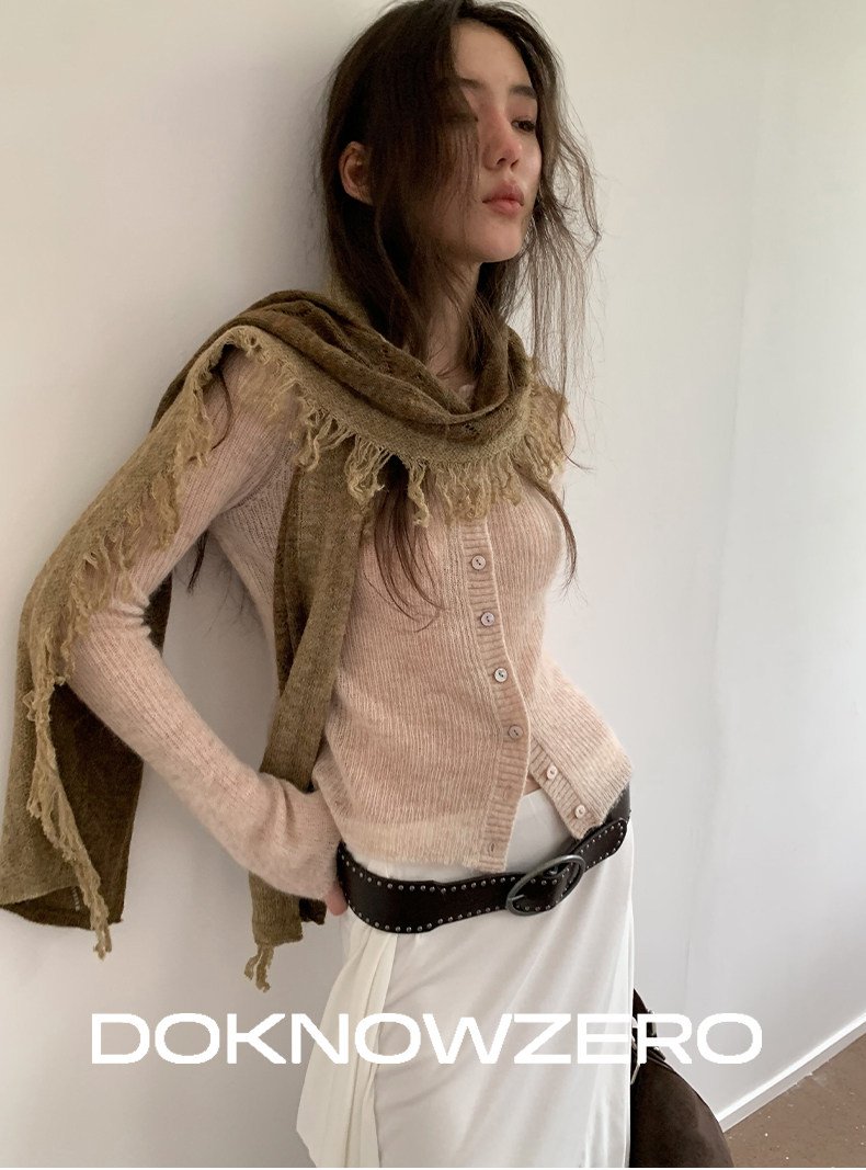 Wool Plush Contrast Scarf (2color)