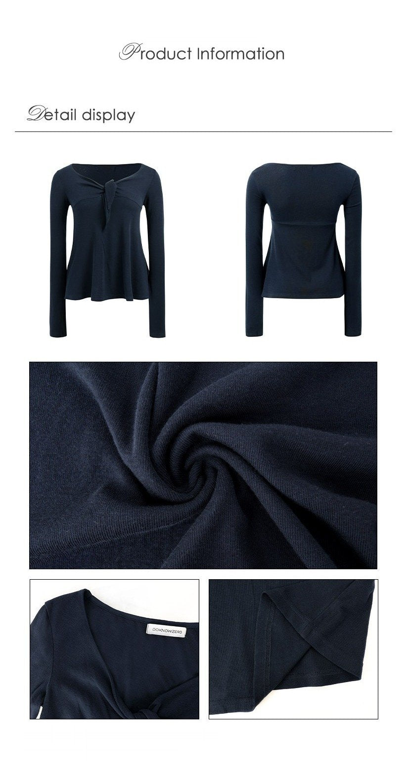 Knot Front Sculpted Top